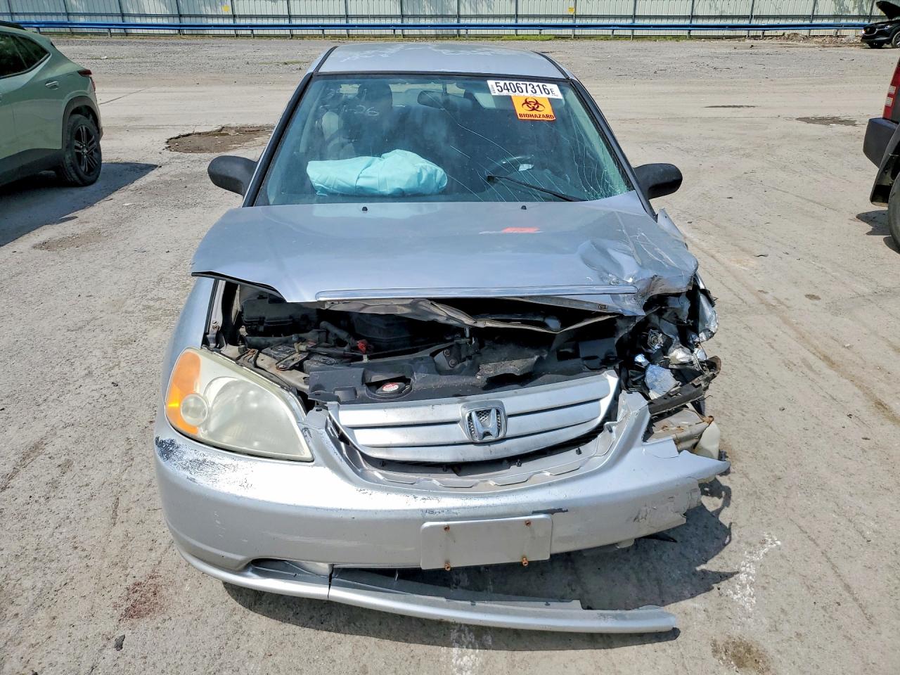 2003 Honda Civic Lx Silver vin: 2HGES16623H584341