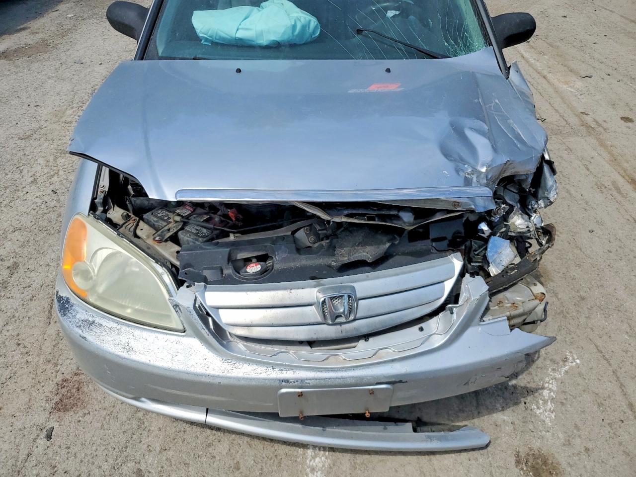 2003 Honda Civic Lx Silver vin: 2HGES16623H584341