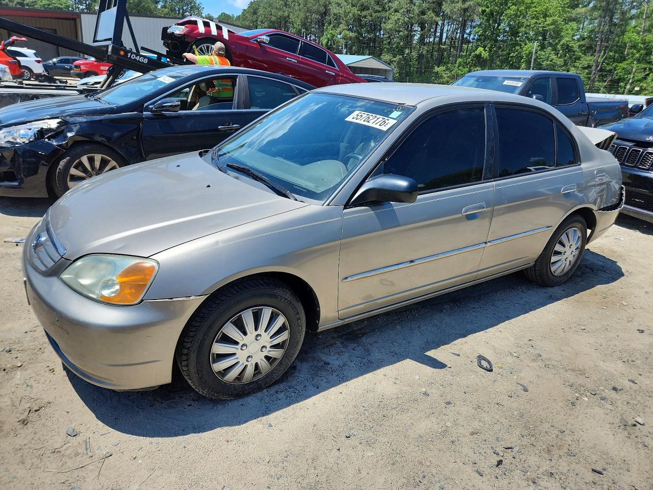 2003 Honda Civic Lx Tan vin: 2HGES16623H598014