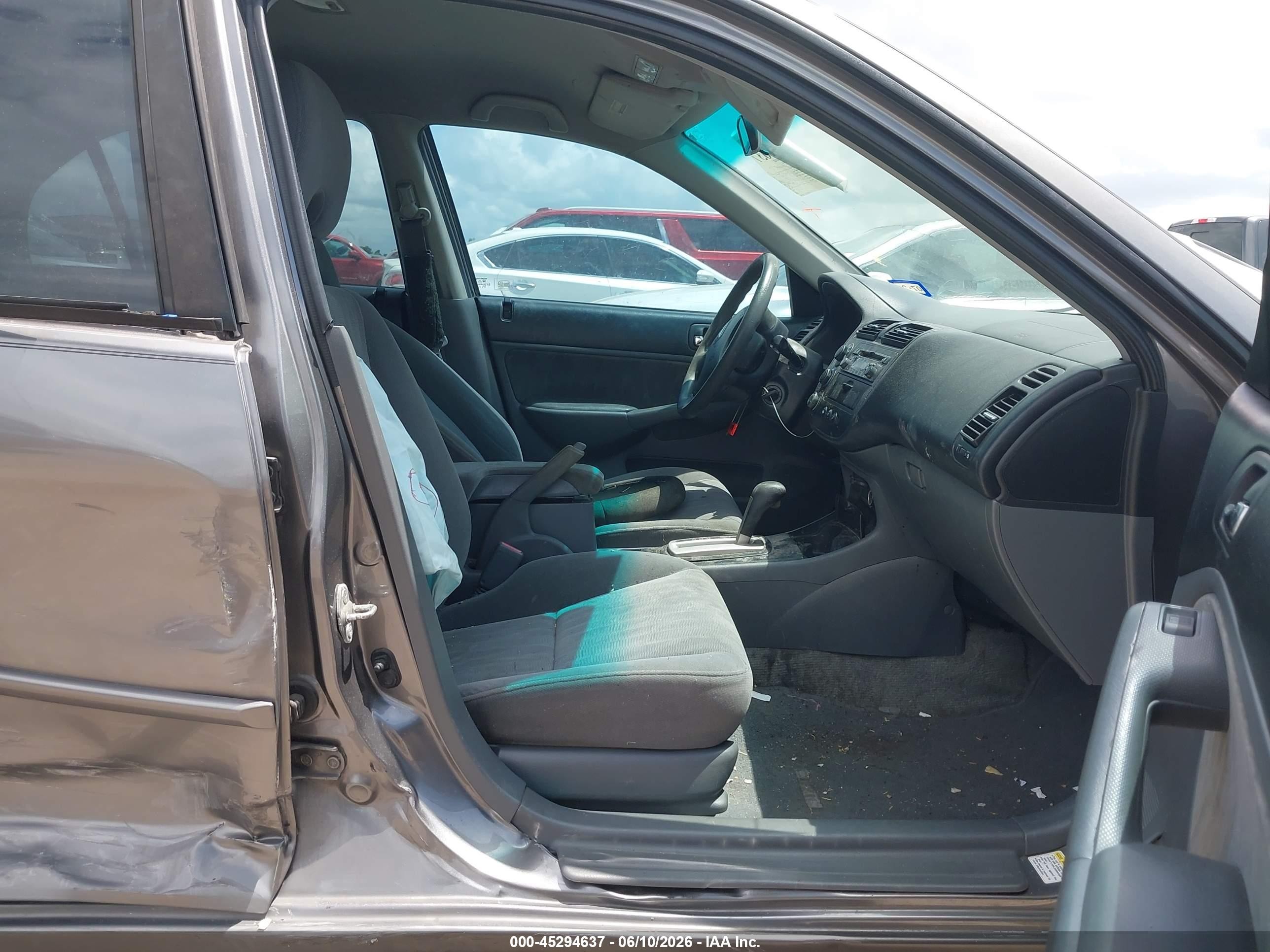 2004 Honda Civic Lx Gray vin: 2HGES16624H641137