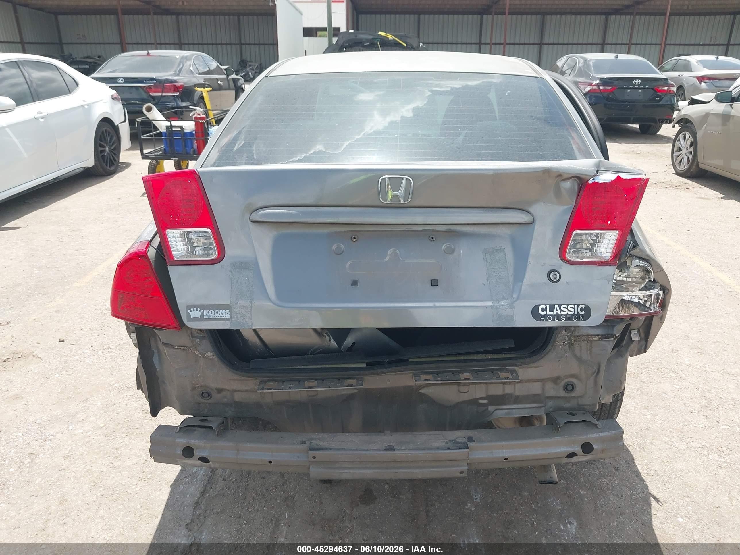 2004 Honda Civic Lx Gray vin: 2HGES16624H641137