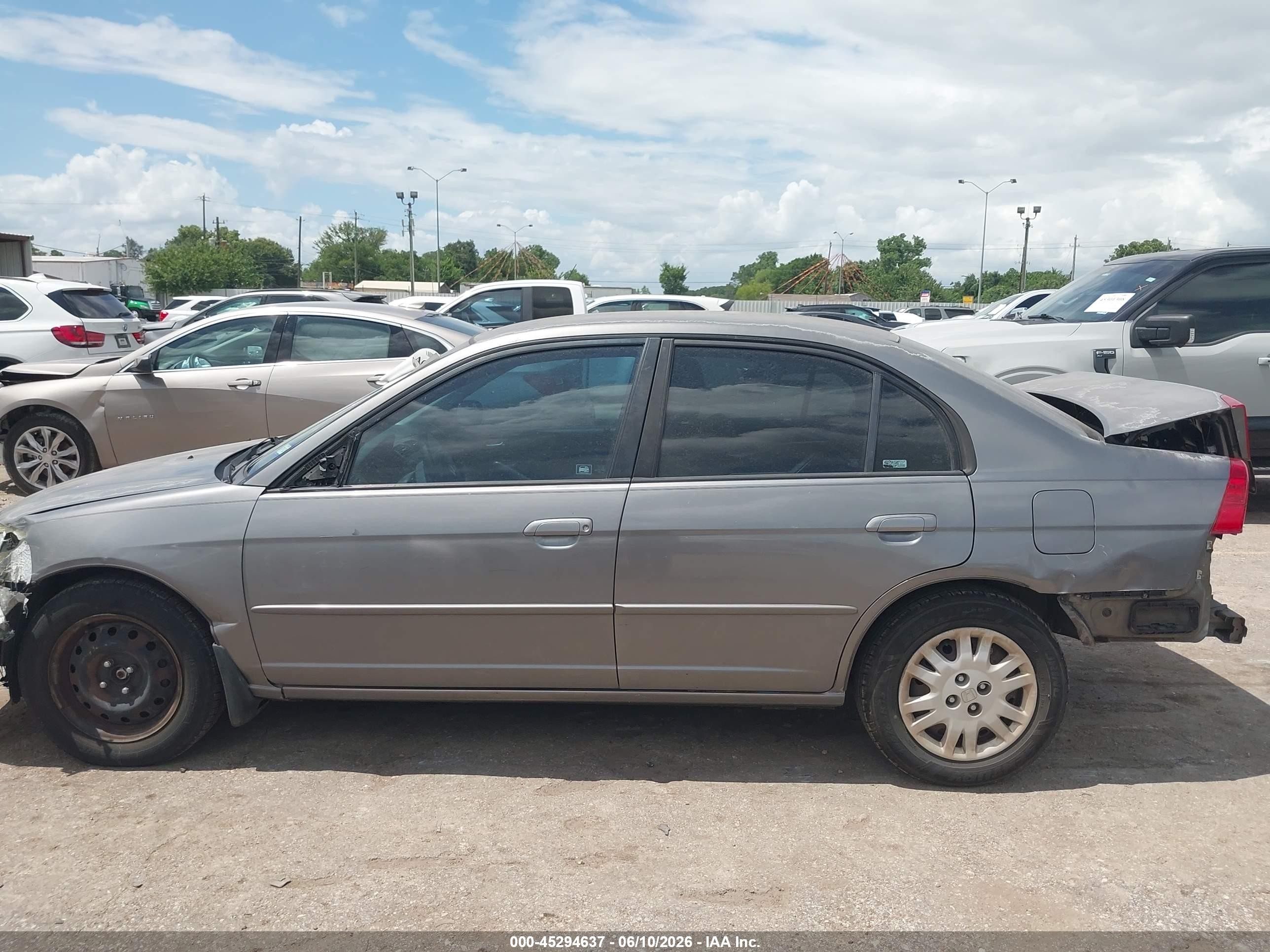 2004 Honda Civic Lx Gray vin: 2HGES16624H641137