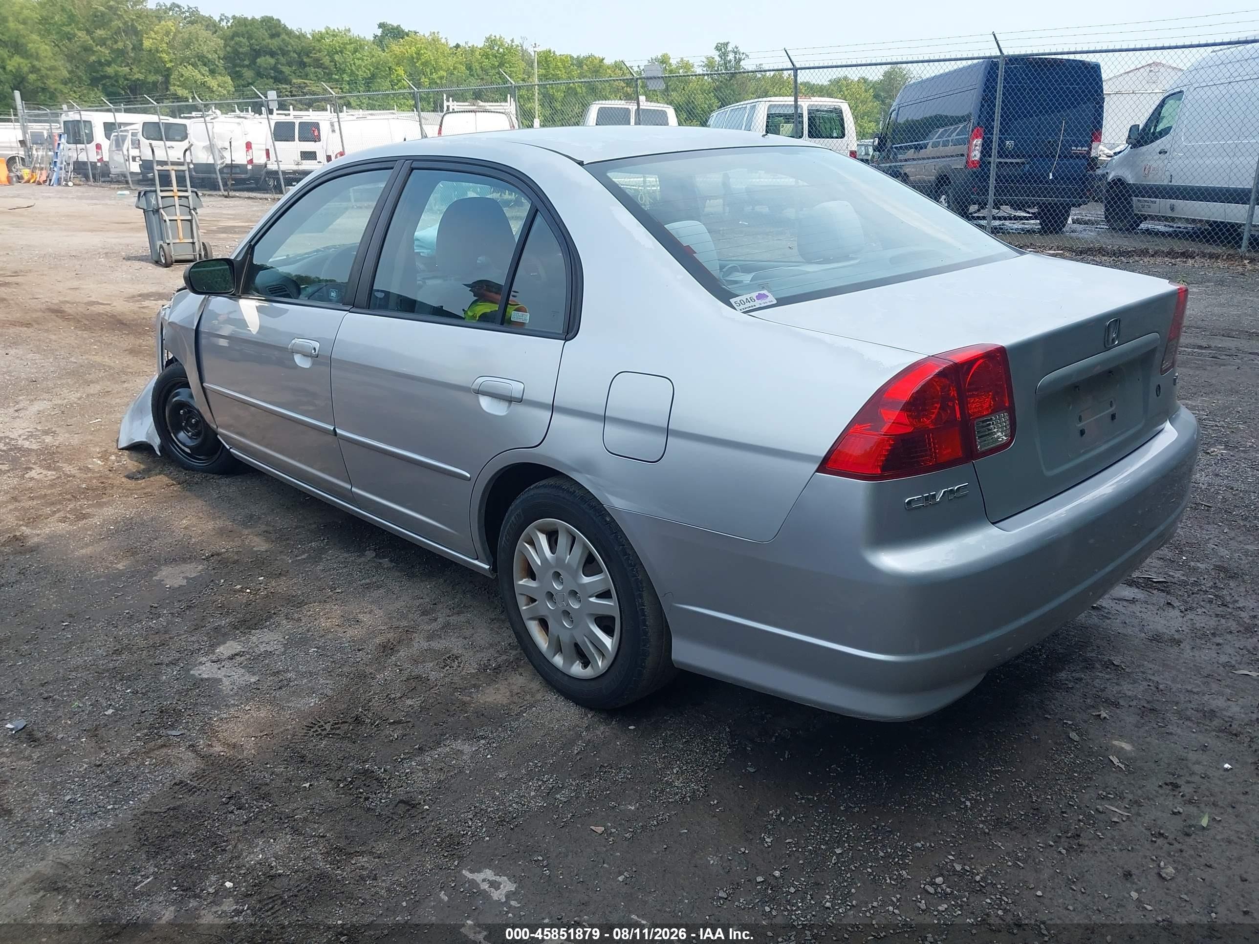 2005 Honda Civic Lx Silver vin: 2HGES16625H614909