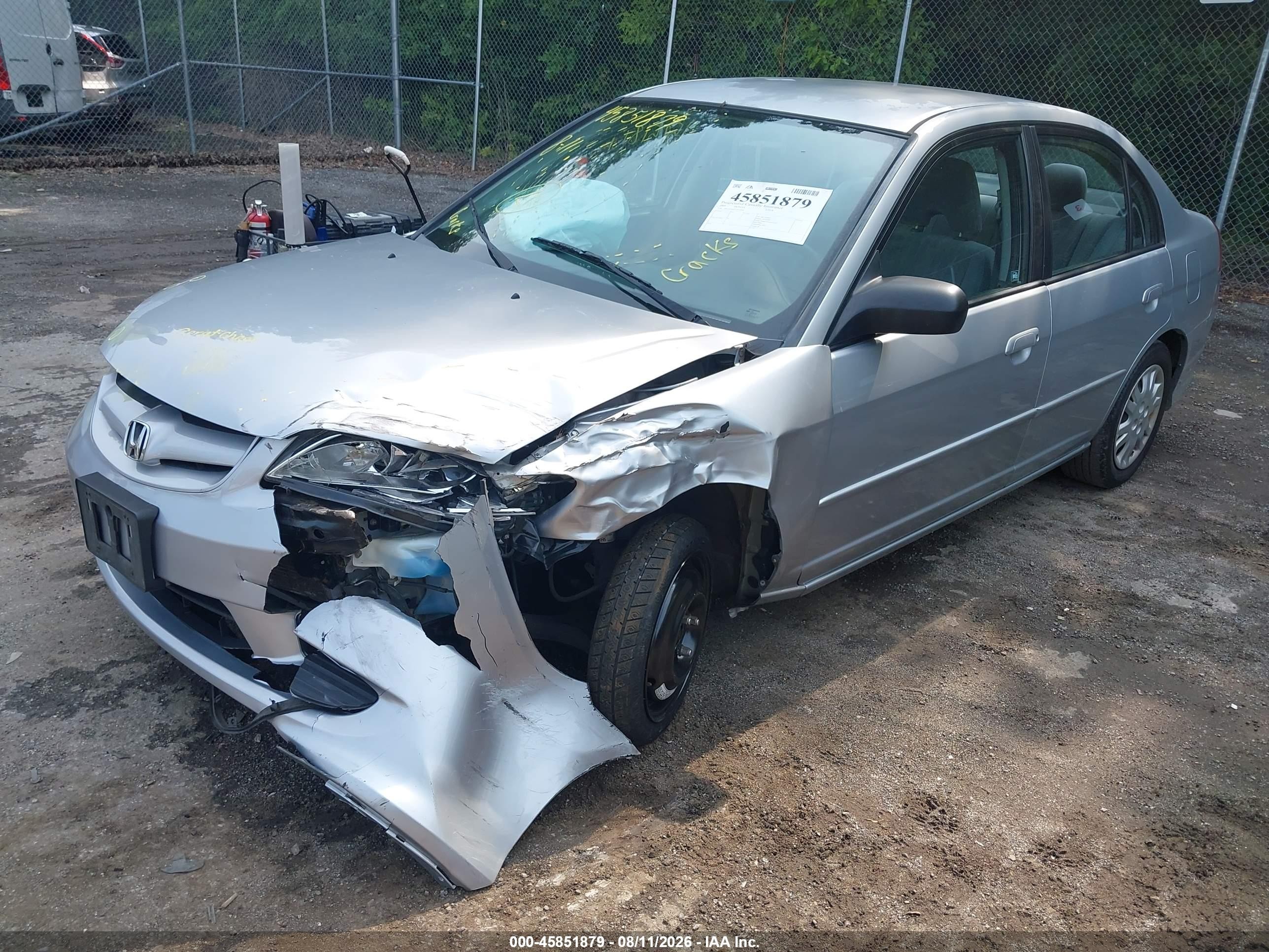 2005 Honda Civic Lx Silver vin: 2HGES16625H614909