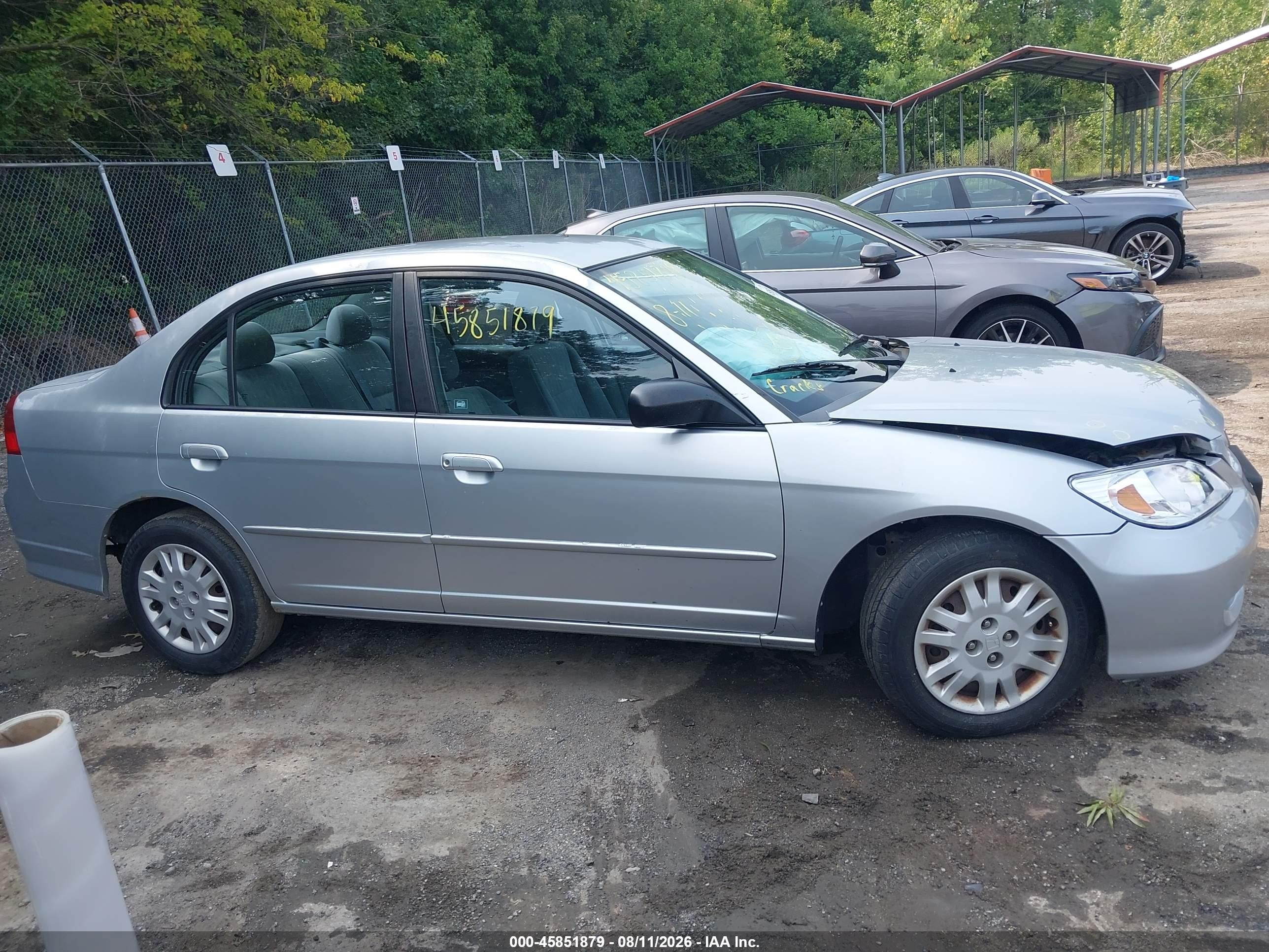 2005 Honda Civic Lx Silver vin: 2HGES16625H614909