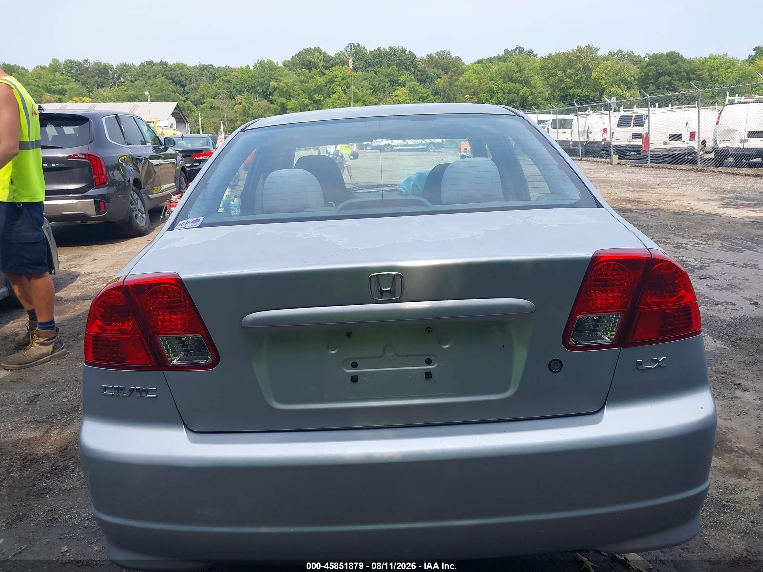 2005 Honda Civic Lx Silver vin: 2HGES16625H614909