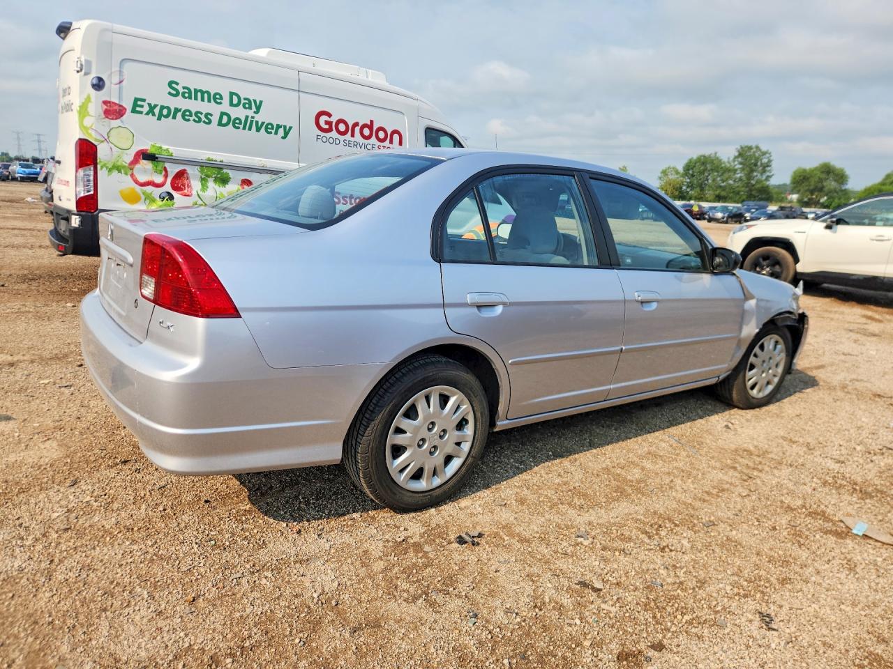 2005 Honda Civic Lx Silver vin: 2HGES16635H614854