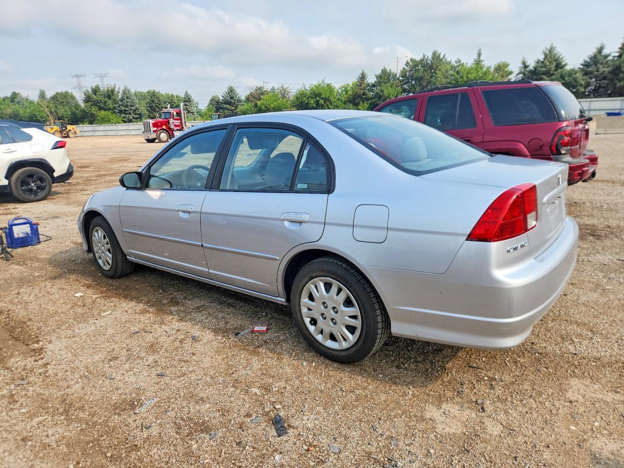 2005 Honda Civic Lx Silver vin: 2HGES16635H614854