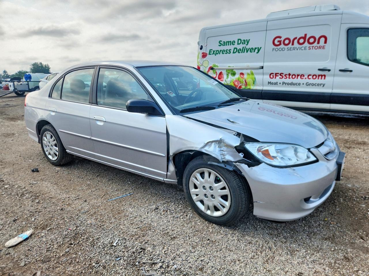 2005 Honda Civic Lx Silver vin: 2HGES16635H614854