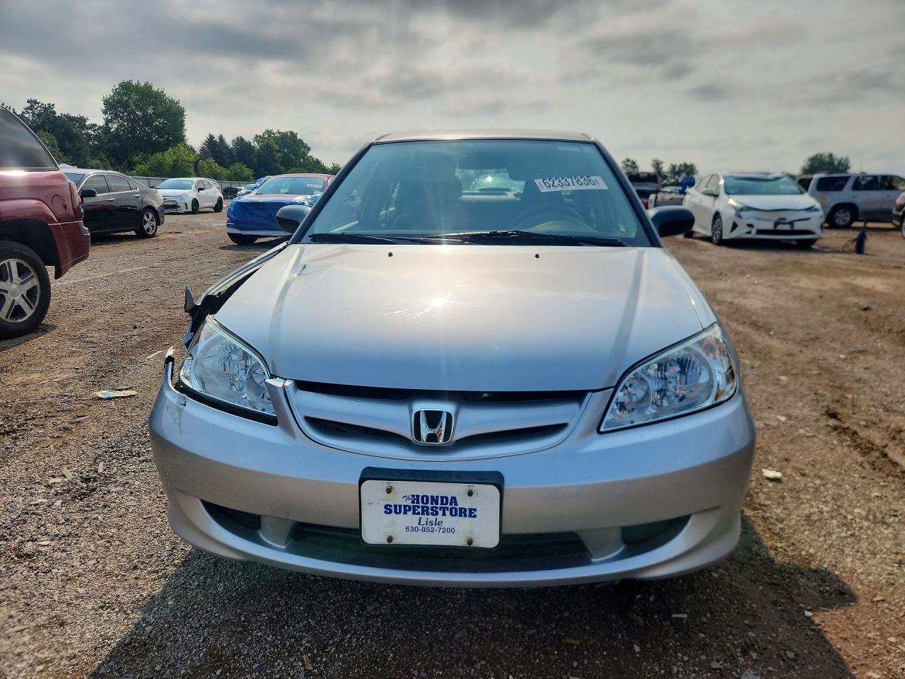 2005 Honda Civic Lx Silver vin: 2HGES16635H614854