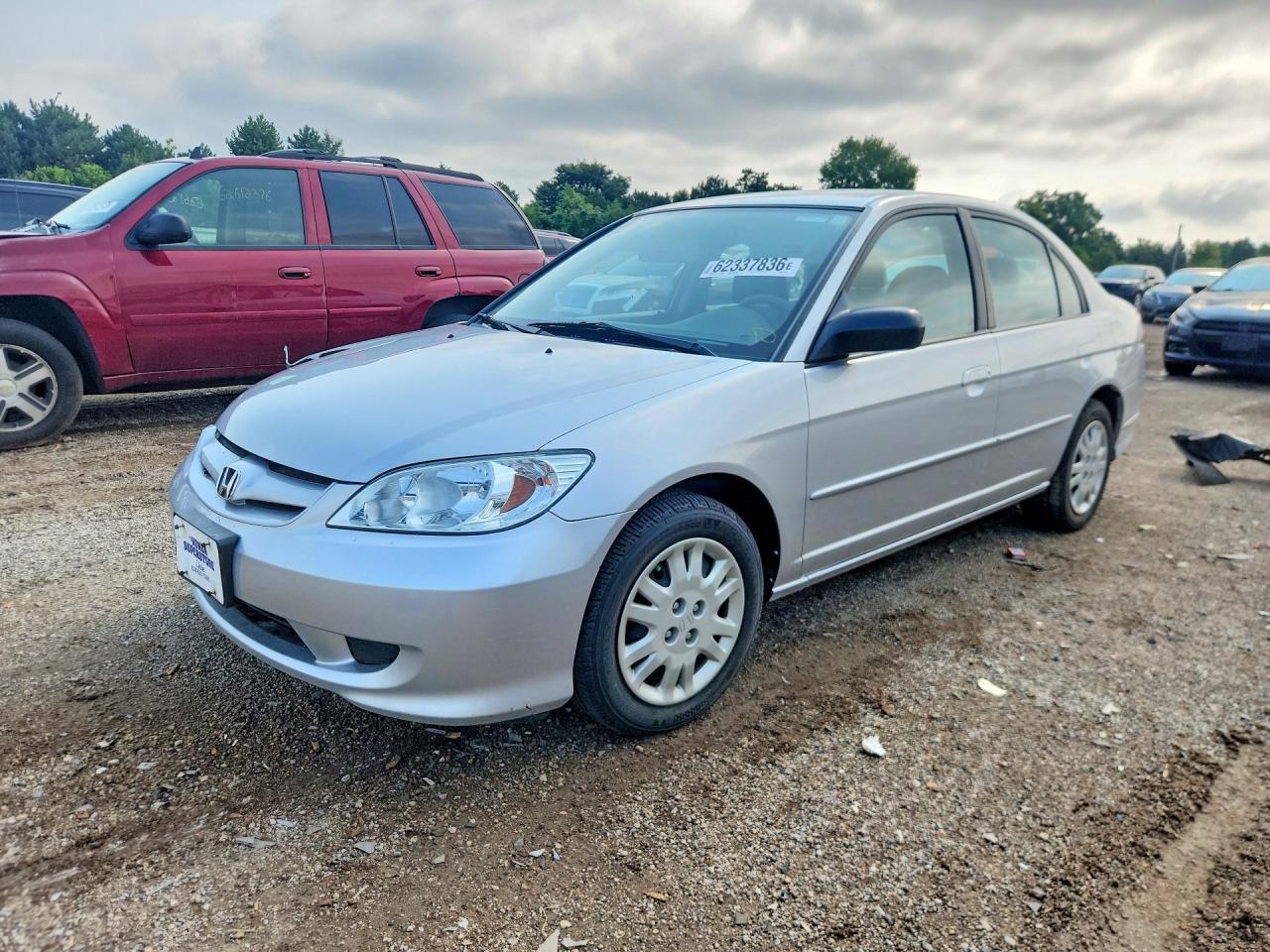 2005 Honda Civic Lx Silver vin: 2HGES16635H614854