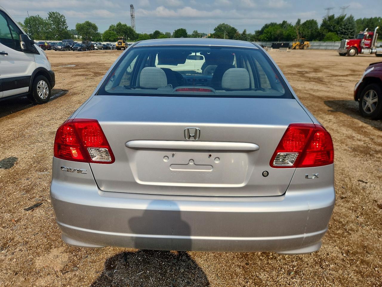 2005 Honda Civic Lx Silver vin: 2HGES16635H614854