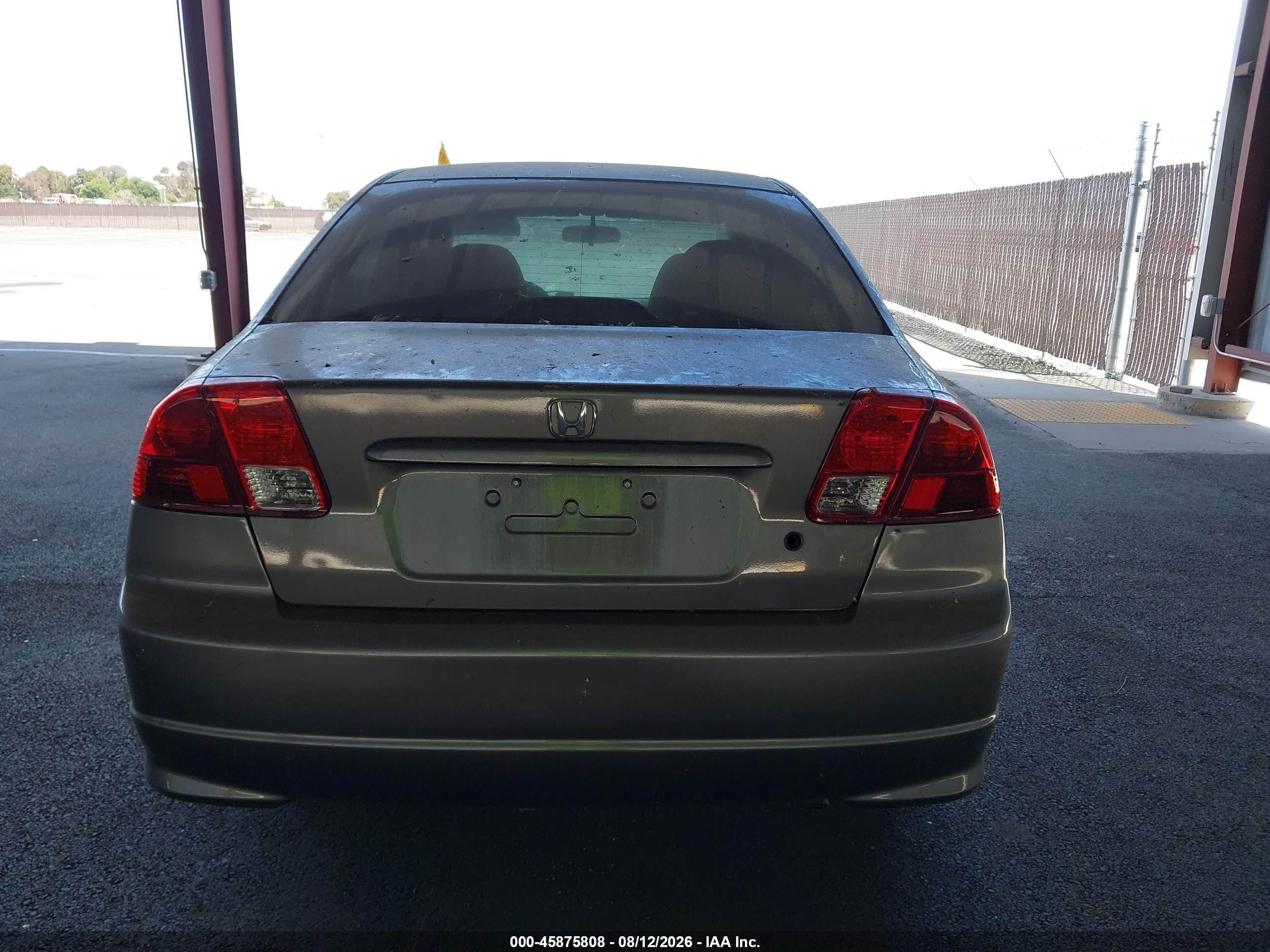 2005 Honda Civic Lx Серый vin: 2HGES16645H526332