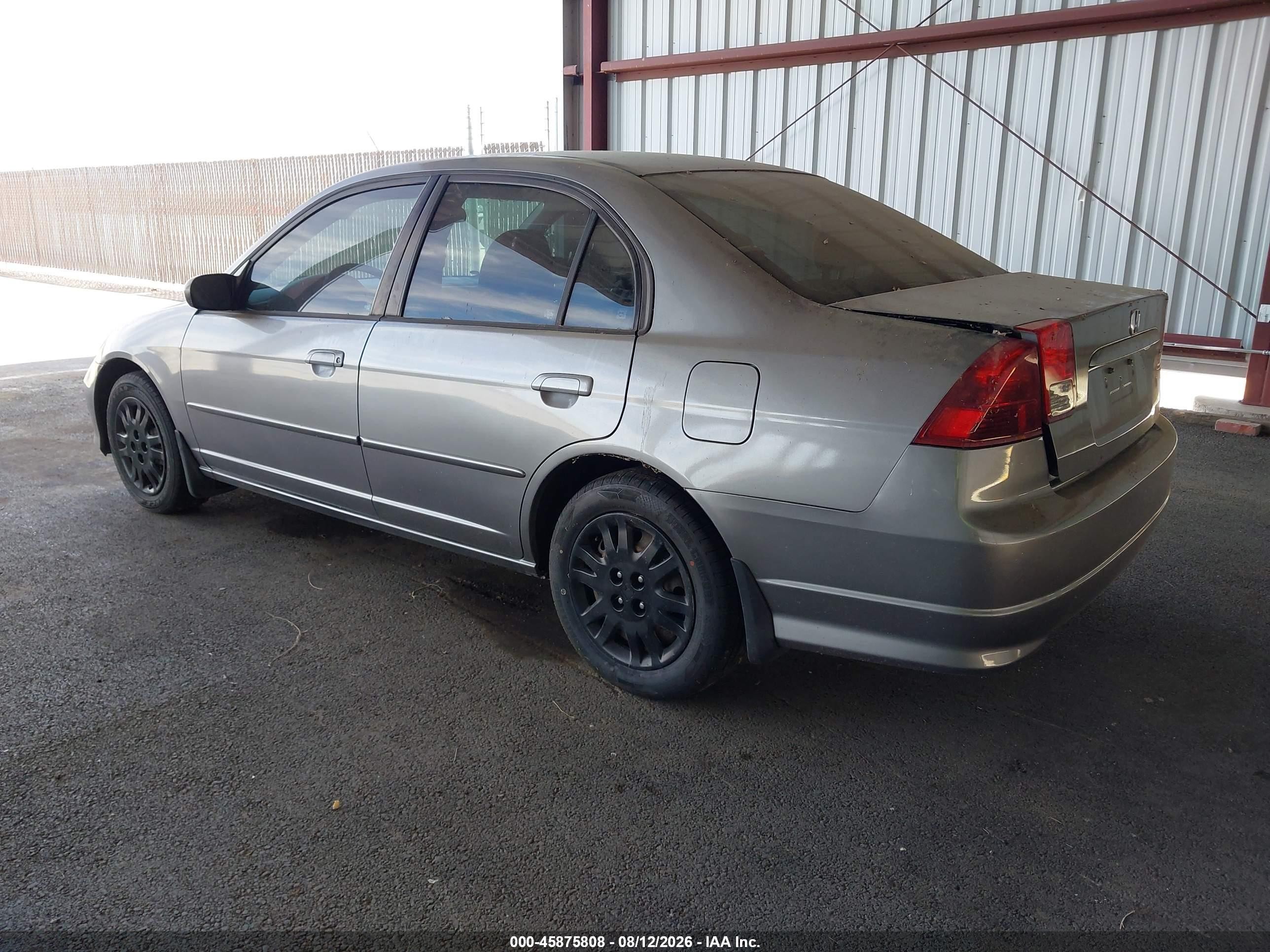 2005 Honda Civic Lx Серый vin: 2HGES16645H526332
