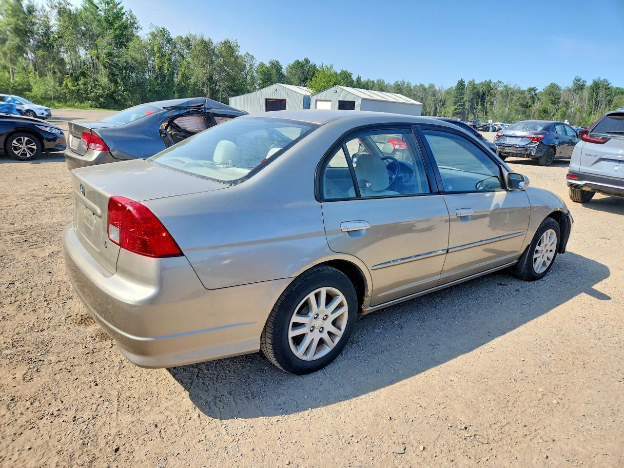 2005 Honda Civic Lx Beige vin: 2HGES16655H033274