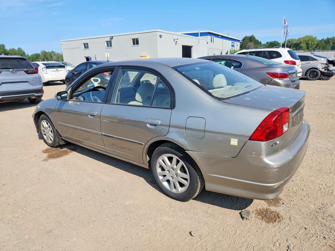 2005 Honda Civic Lx Beige vin: 2HGES16655H033274