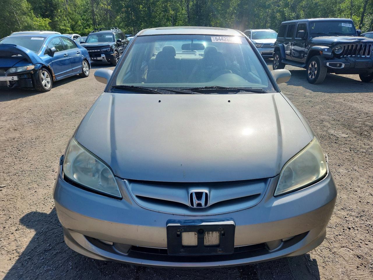 2005 Honda Civic Lx Beige vin: 2HGES16655H033274