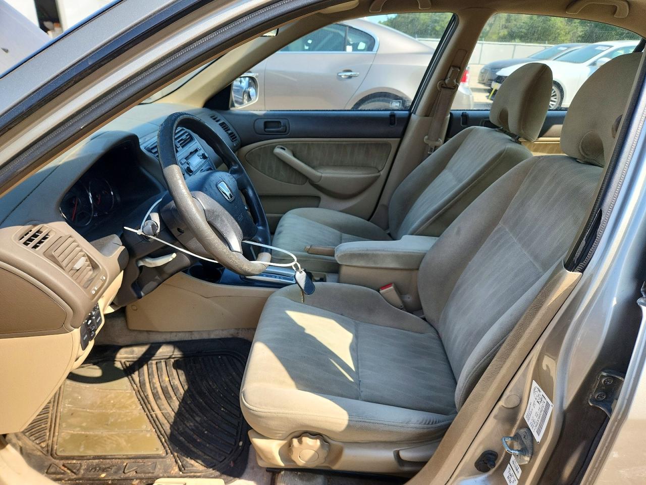 2005 Honda Civic Lx Beige vin: 2HGES16655H033274