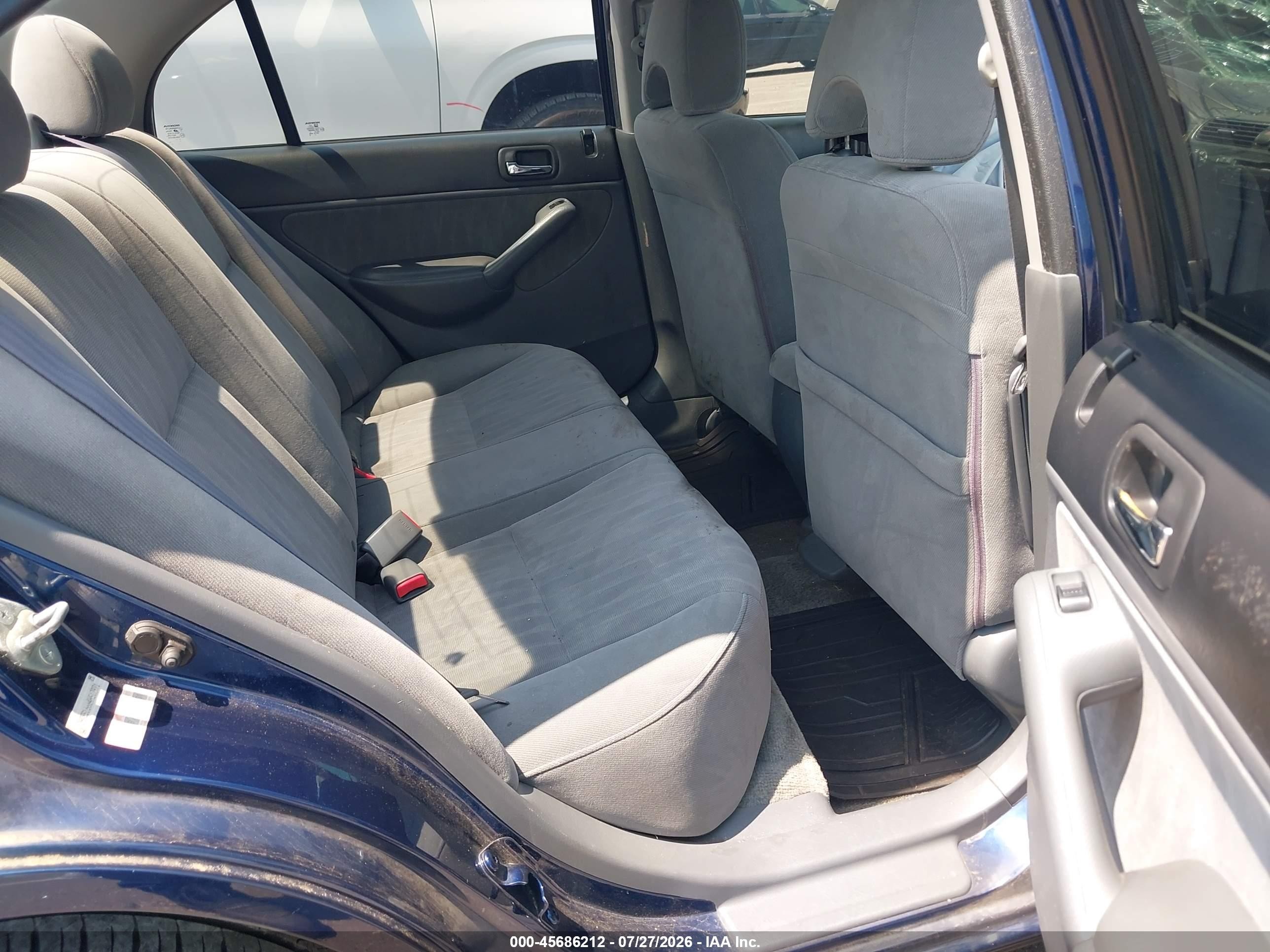 2004 Honda Civic Lx Blue vin: 2HGES16664H517971
