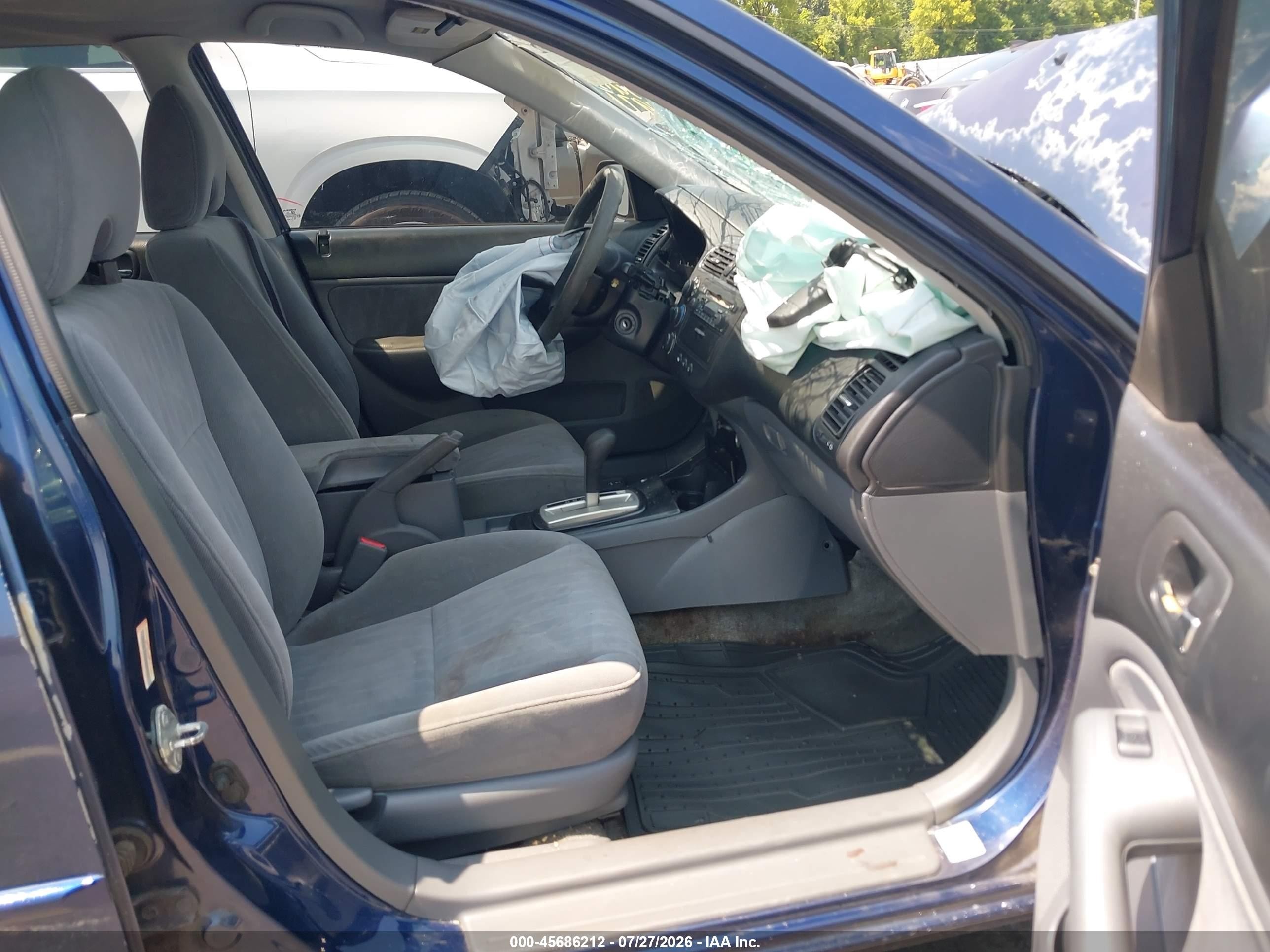 2004 Honda Civic Lx Blue vin: 2HGES16664H517971