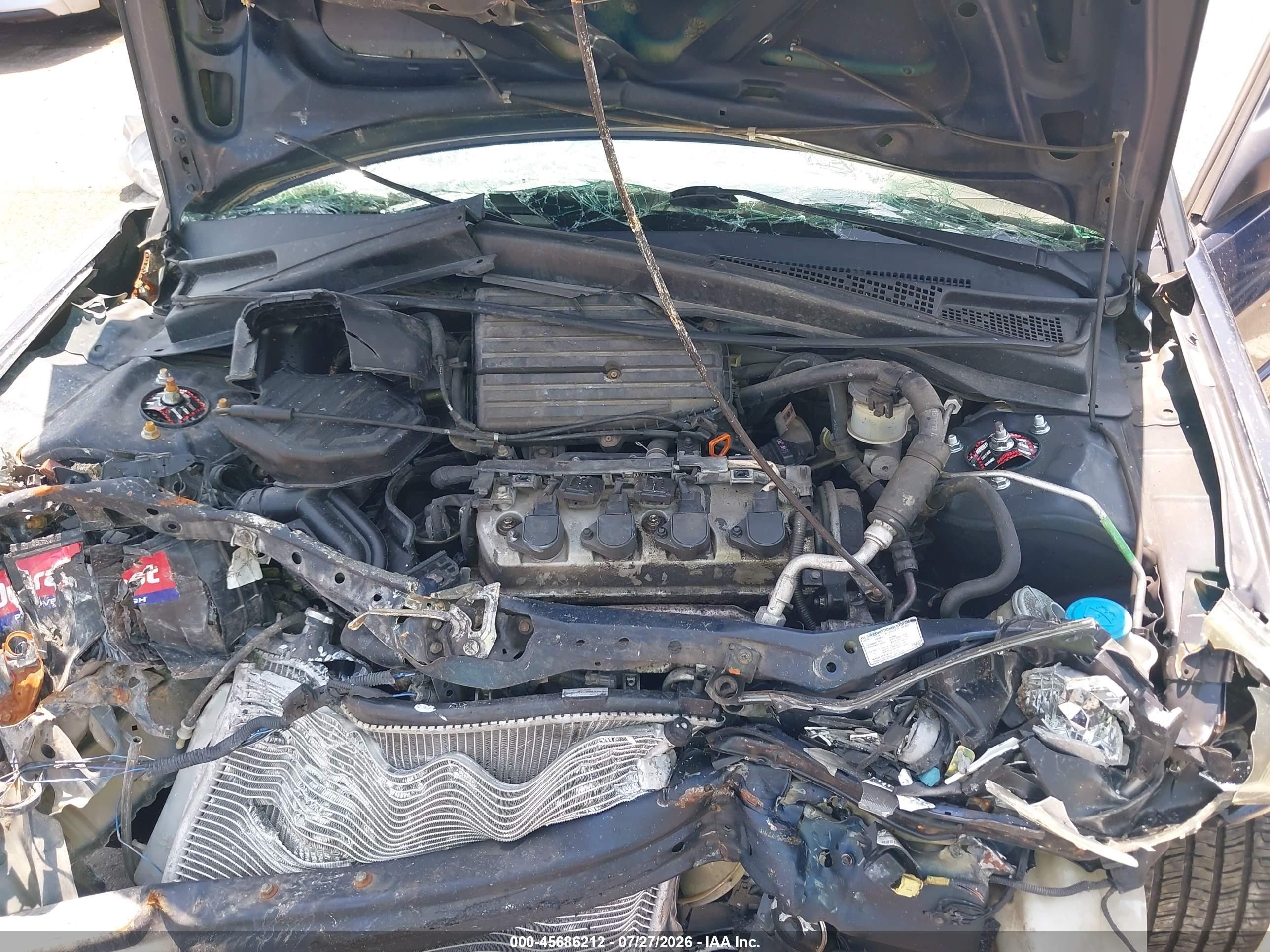 2004 Honda Civic Lx Blue vin: 2HGES16664H517971