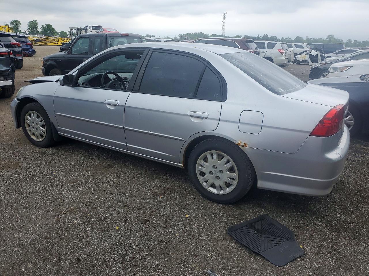 2004 Honda Civic Lx Silver vin: 2HGES16664H913334