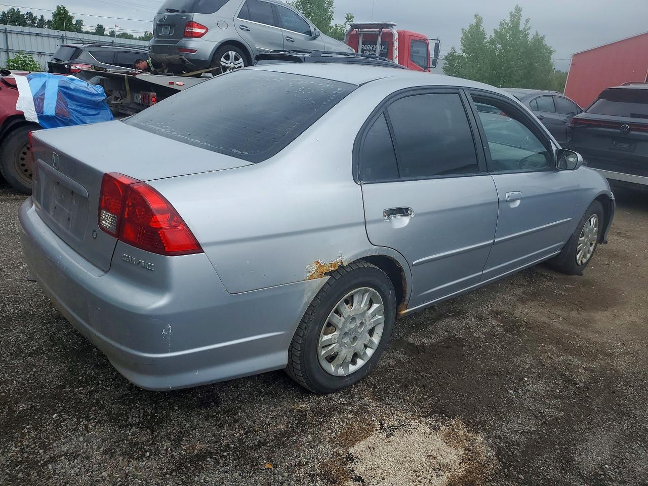 2004 Honda Civic Lx Silver vin: 2HGES16664H913334