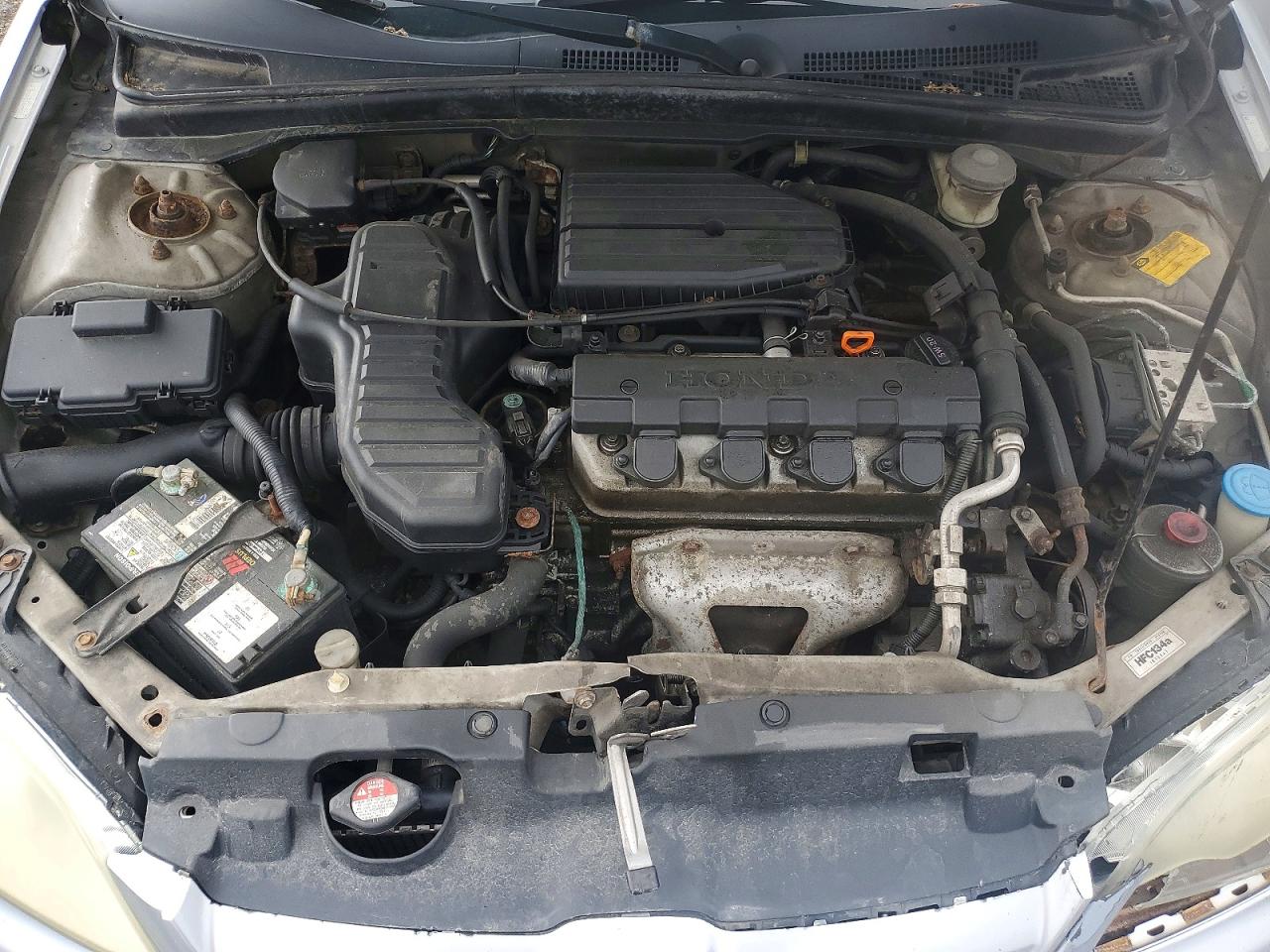 2004 Honda Civic Lx Silver vin: 2HGES16664H913334
