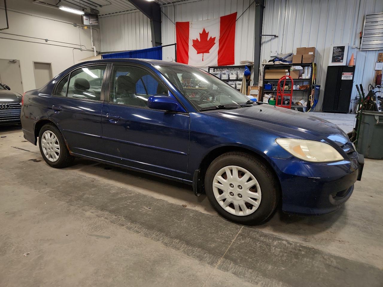 2004 Honda Civic Lx Blue vin: 2HGES16664H931445
