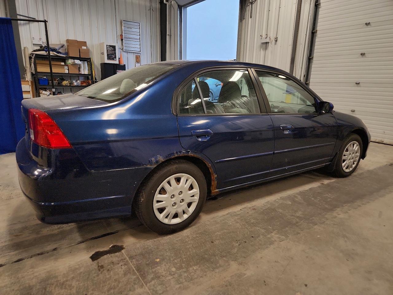 2004 Honda Civic Lx Blue vin: 2HGES16664H931445
