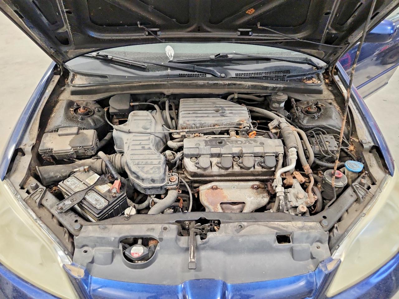 2004 Honda Civic Lx Blue vin: 2HGES16664H931445