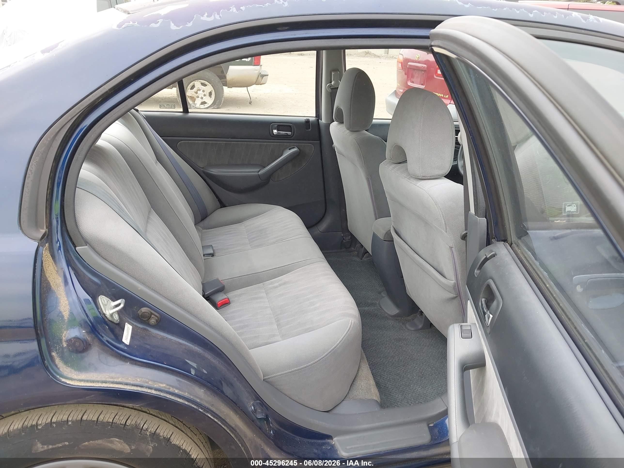 2005 Honda Civic Lx Dark Blue vin: 2HGES16665H595359