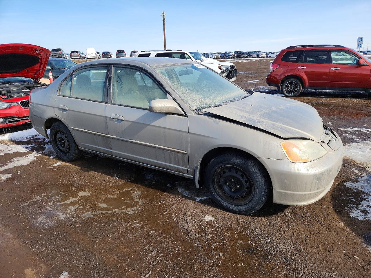 2003 Honda Civic Lx Серебряный vin: 2HGES16673H901448