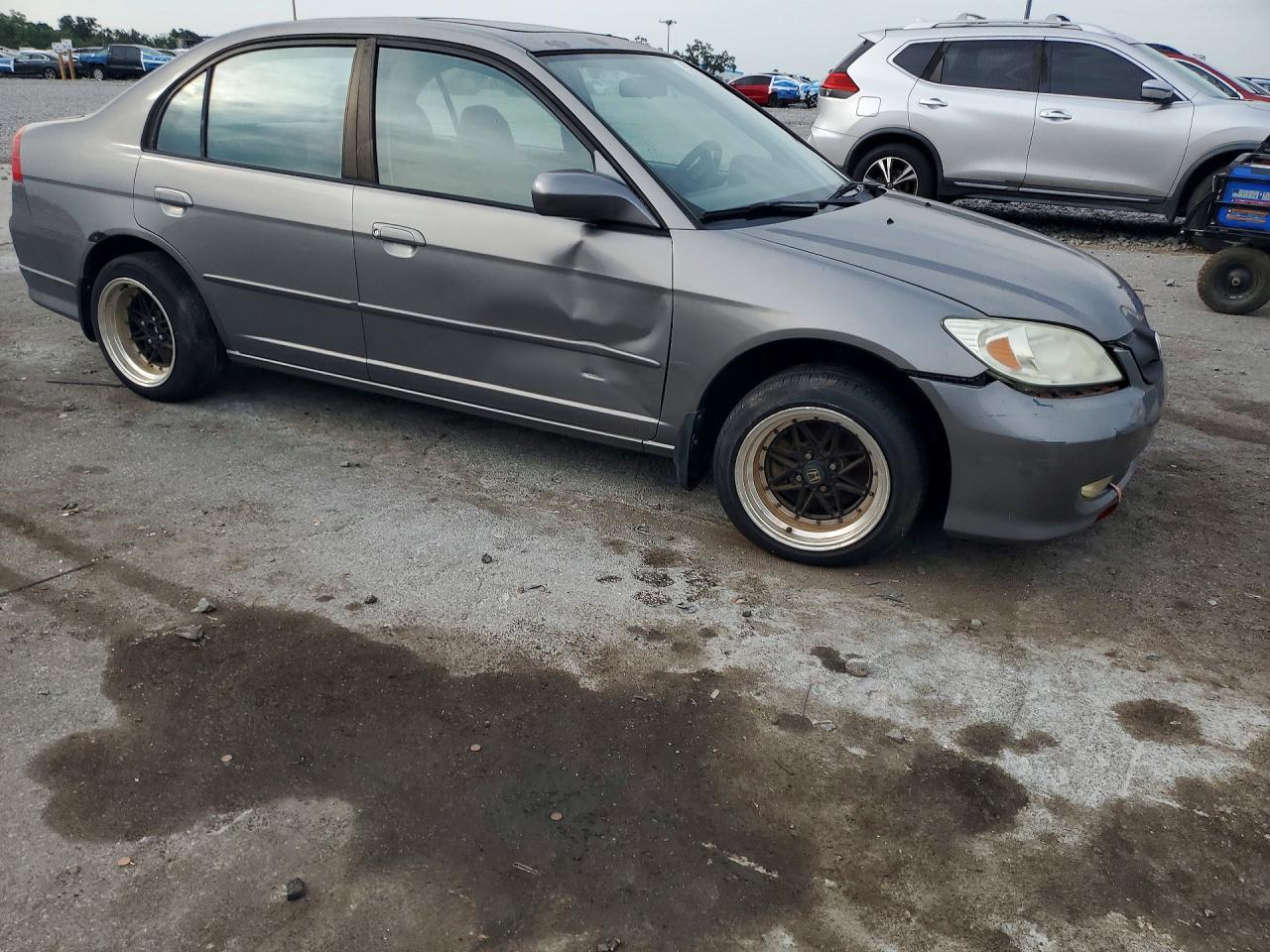 2005 Honda Civic Lx Gray vin: 2HGES16675H010126