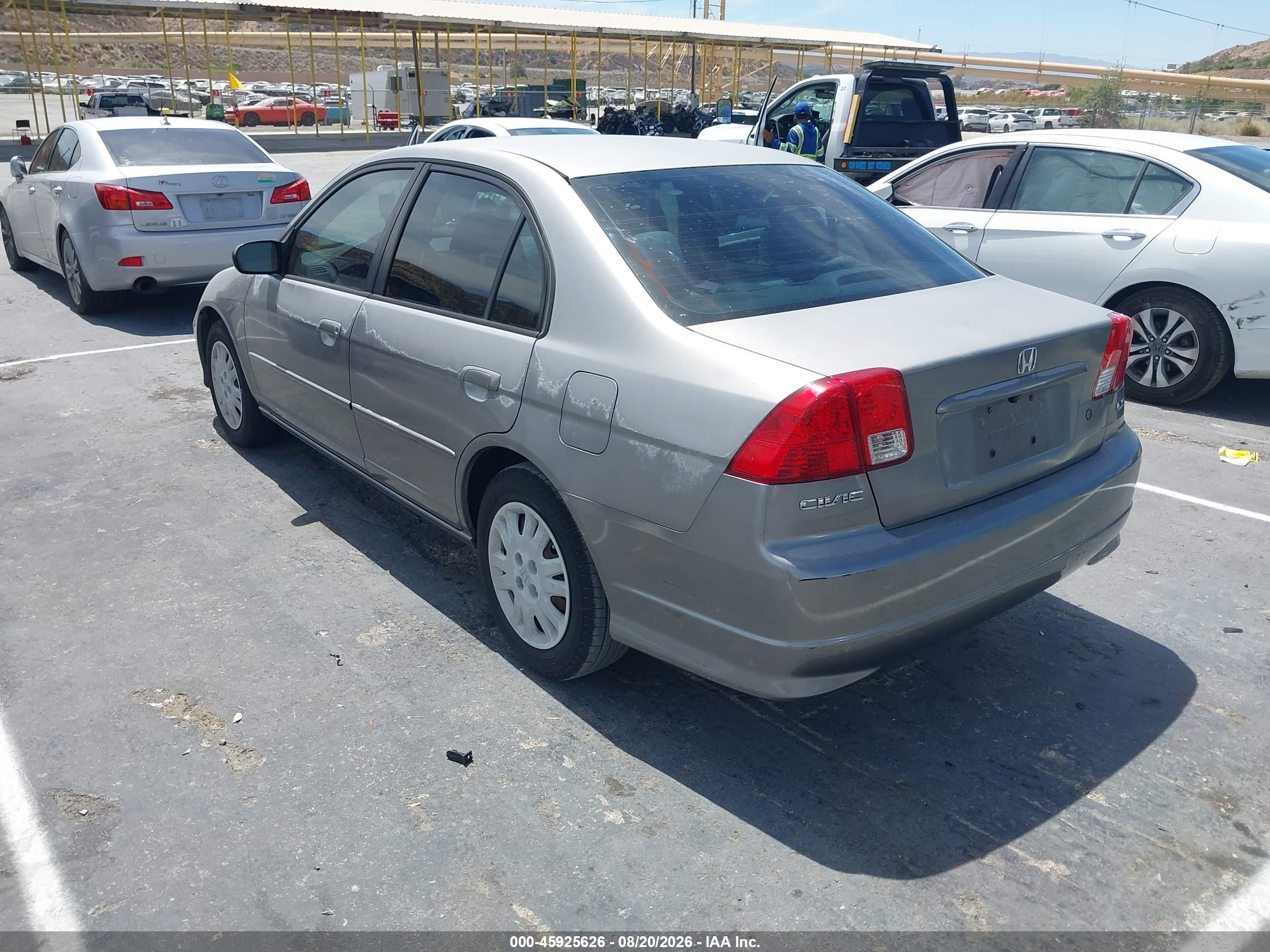2005 Honda Civic Lx Silver vin: 2HGES16675H592258