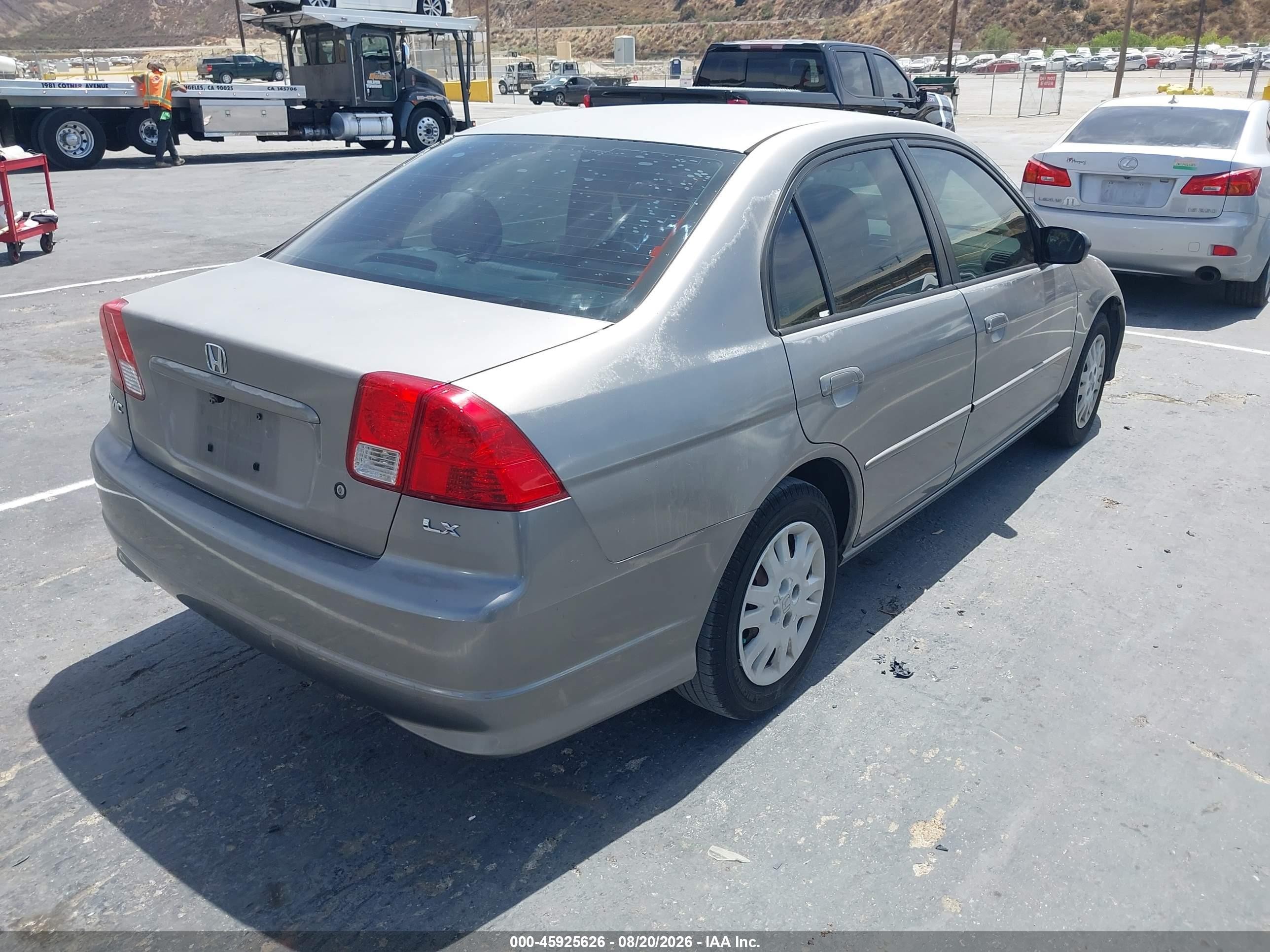 2005 Honda Civic Lx Silver vin: 2HGES16675H592258