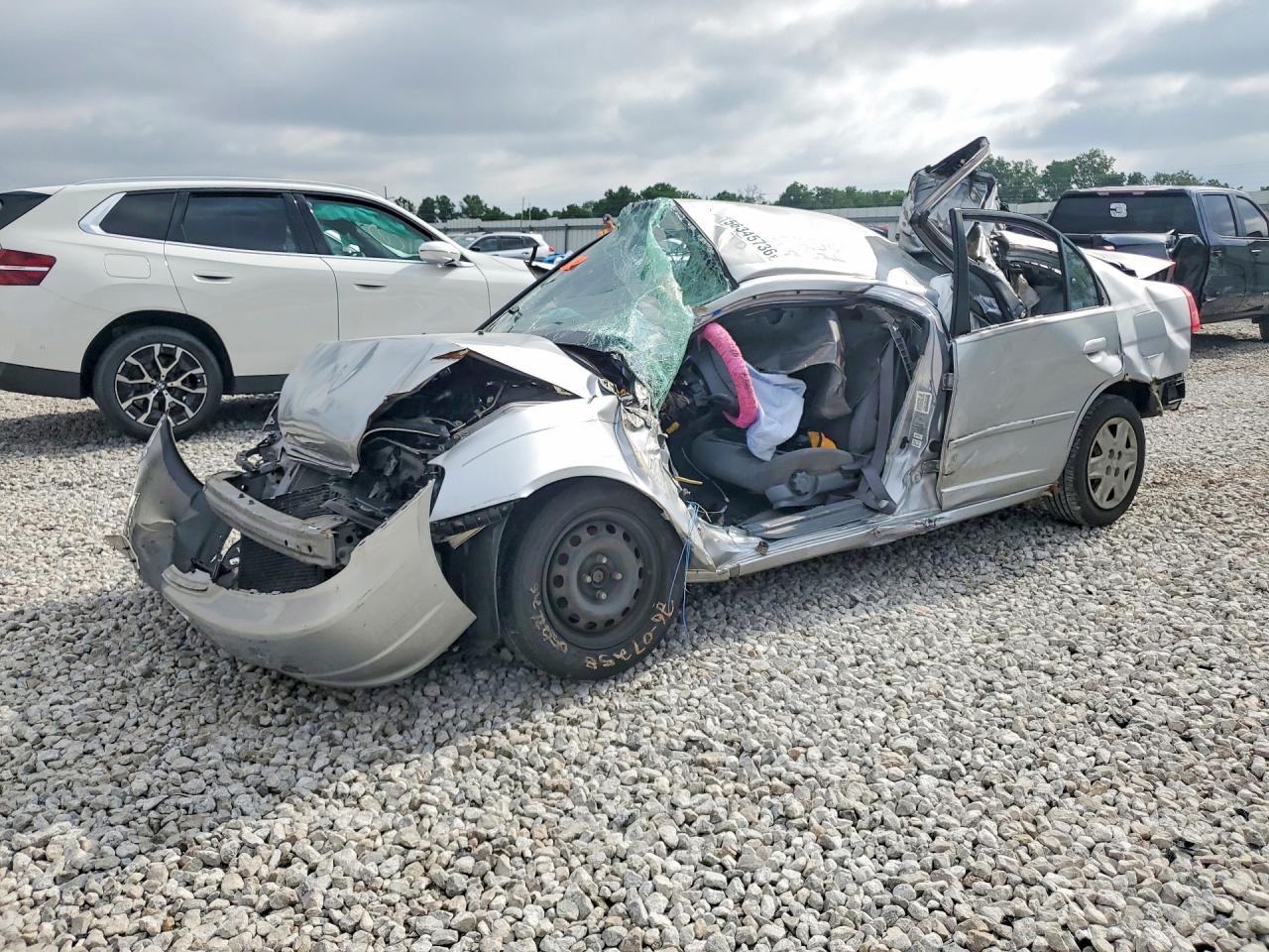 2003 Honda Civic Lx Silver vin: 2HGES16683H553840