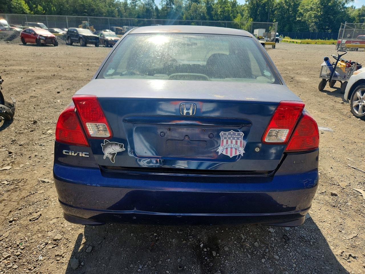 2004 Honda Civic Lx Blue vin: 2HGES16684H559249