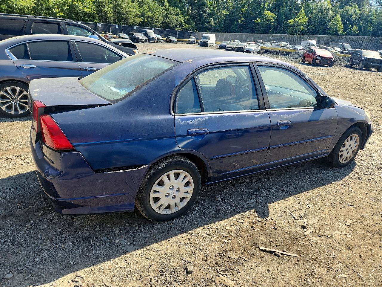 2004 Honda Civic Lx Blue vin: 2HGES16684H559249