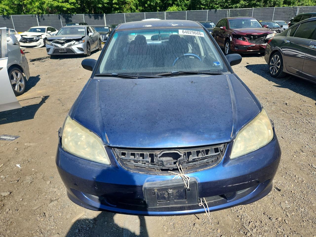 2004 Honda Civic Lx Blue vin: 2HGES16684H559249