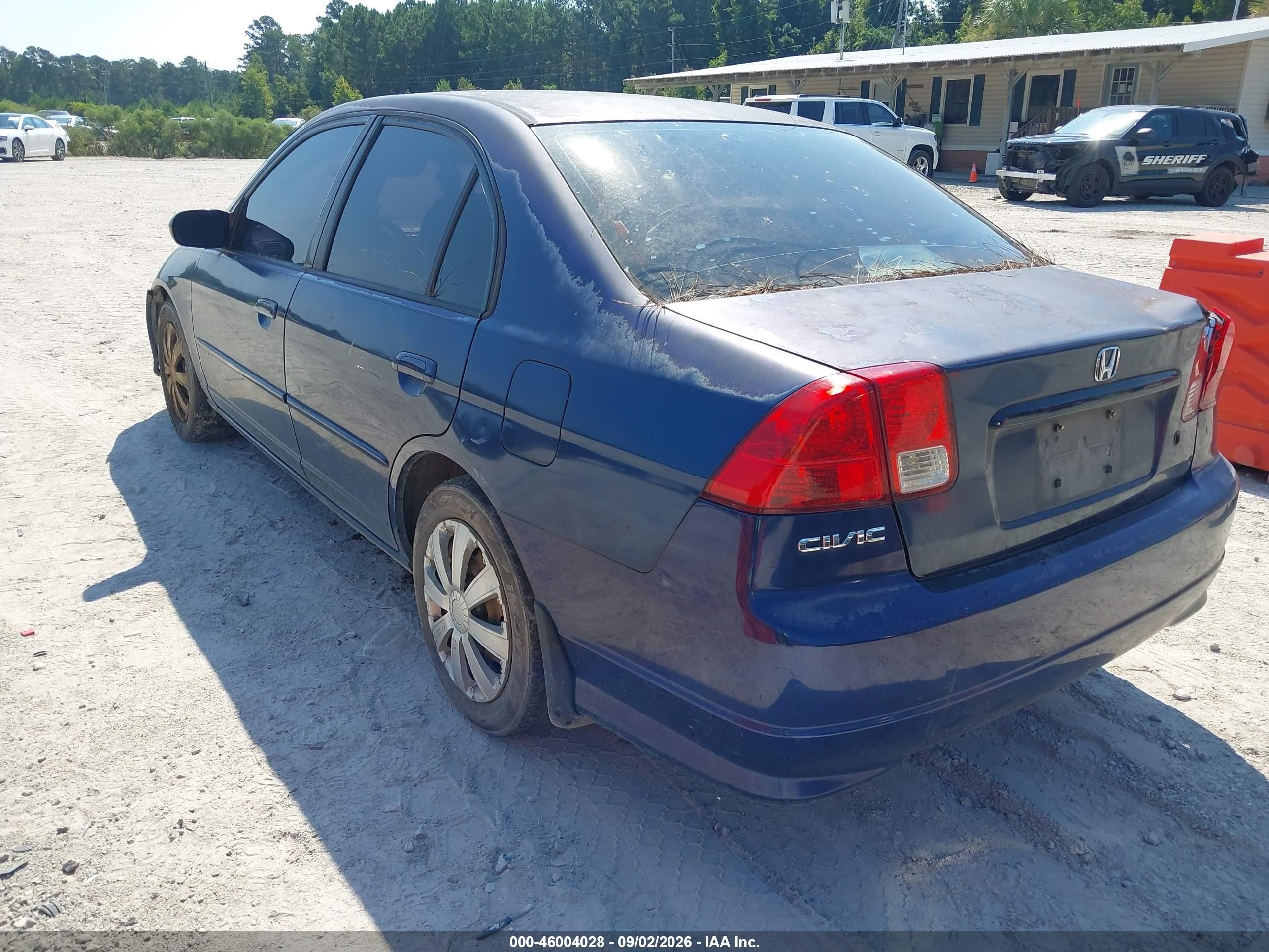 2004 Honda Civic Lx Blue vin: 2HGES16694H559230