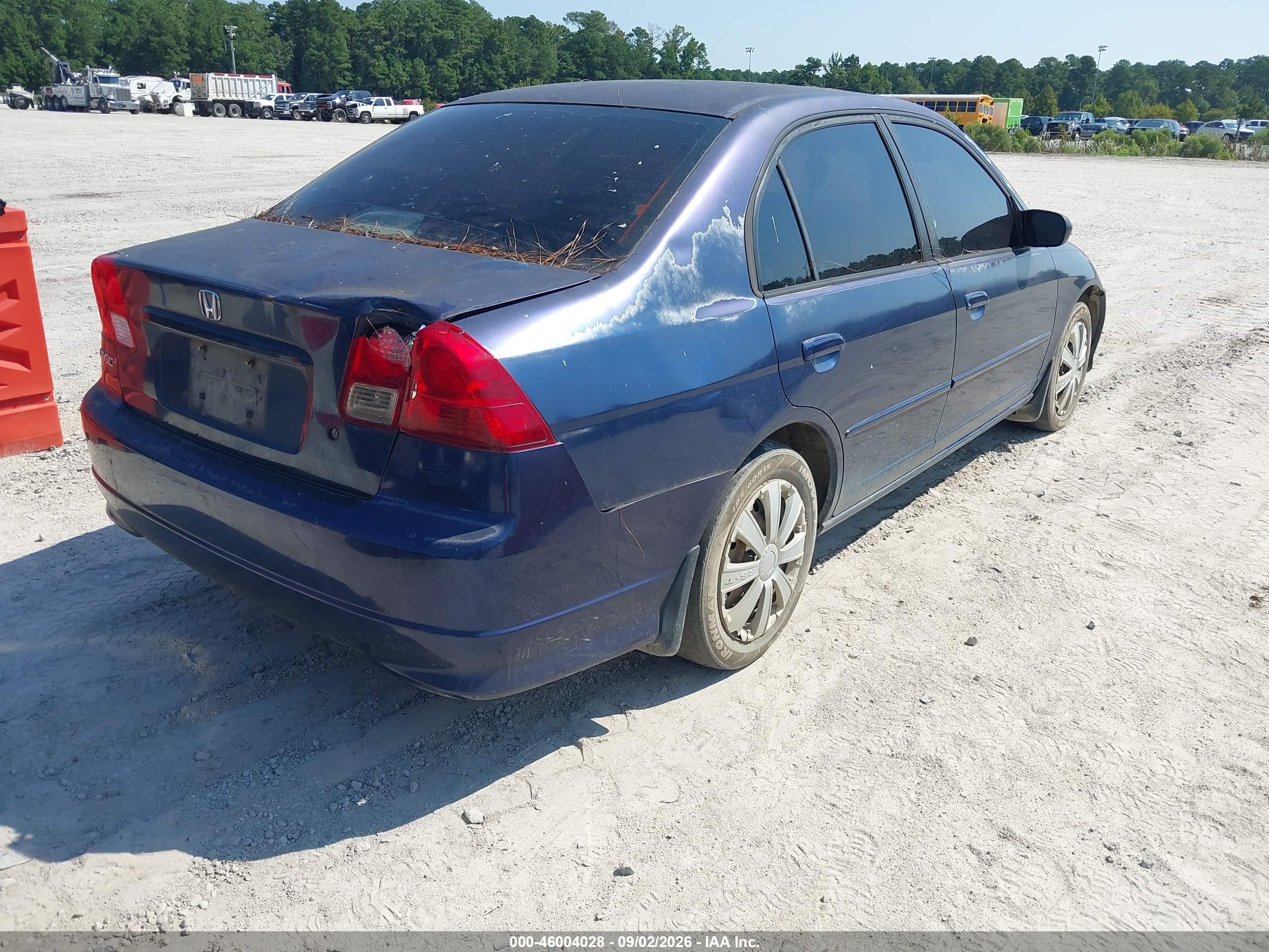 2004 Honda Civic Lx Blue vin: 2HGES16694H559230