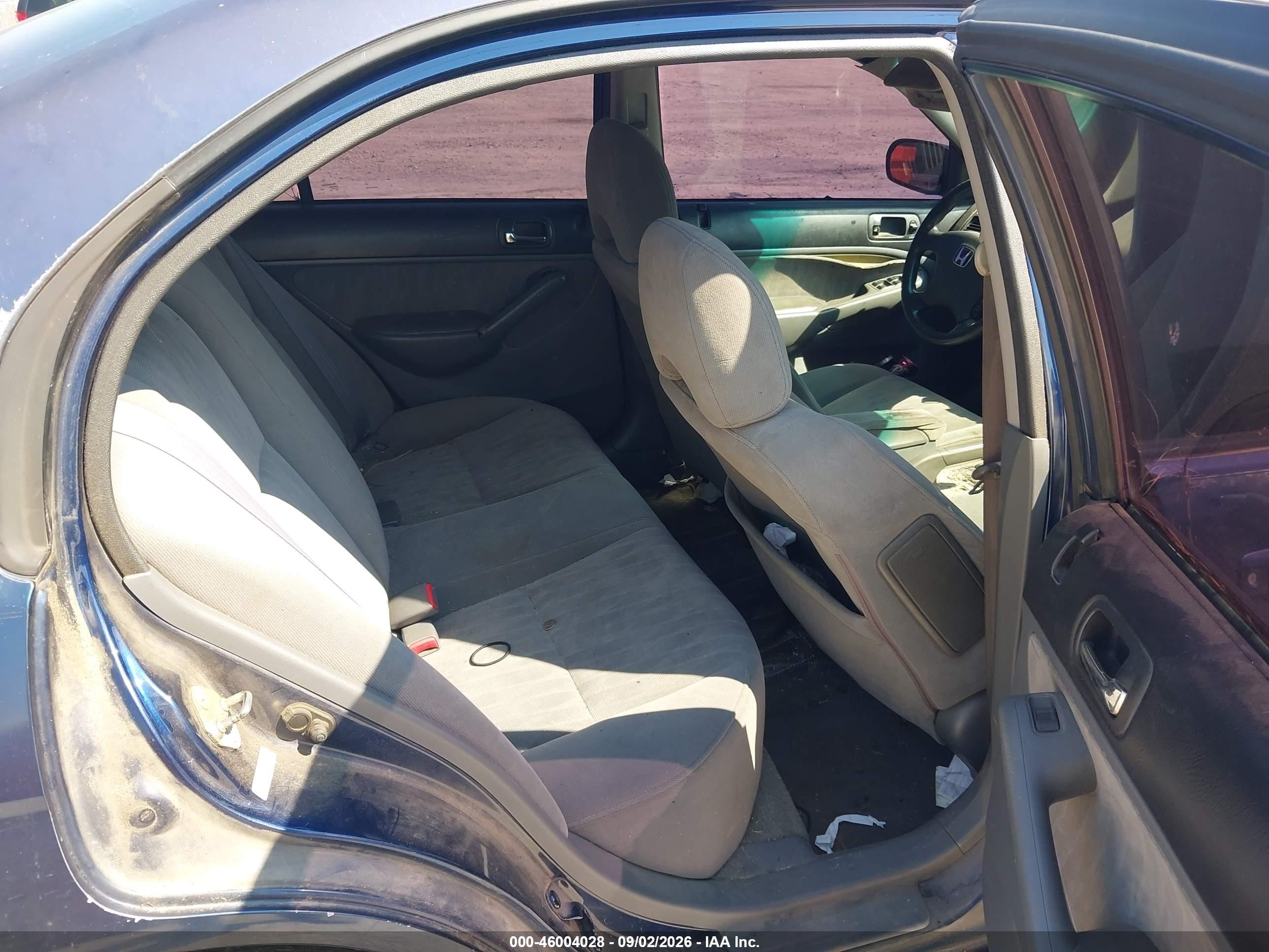 2004 Honda Civic Lx Blue vin: 2HGES16694H559230