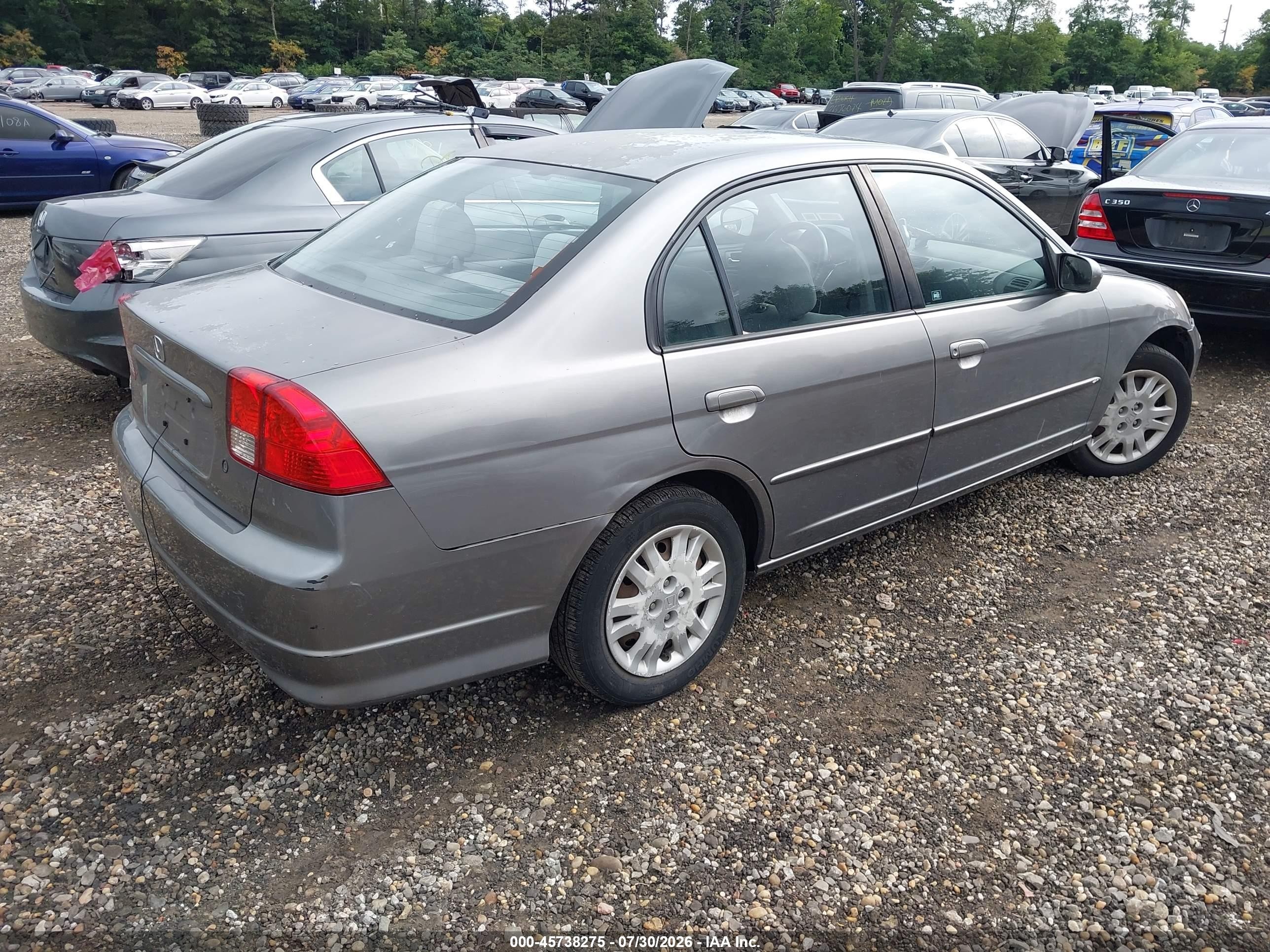 2004 Honda Civic Lx Silver vin: 2HGES16694H561673