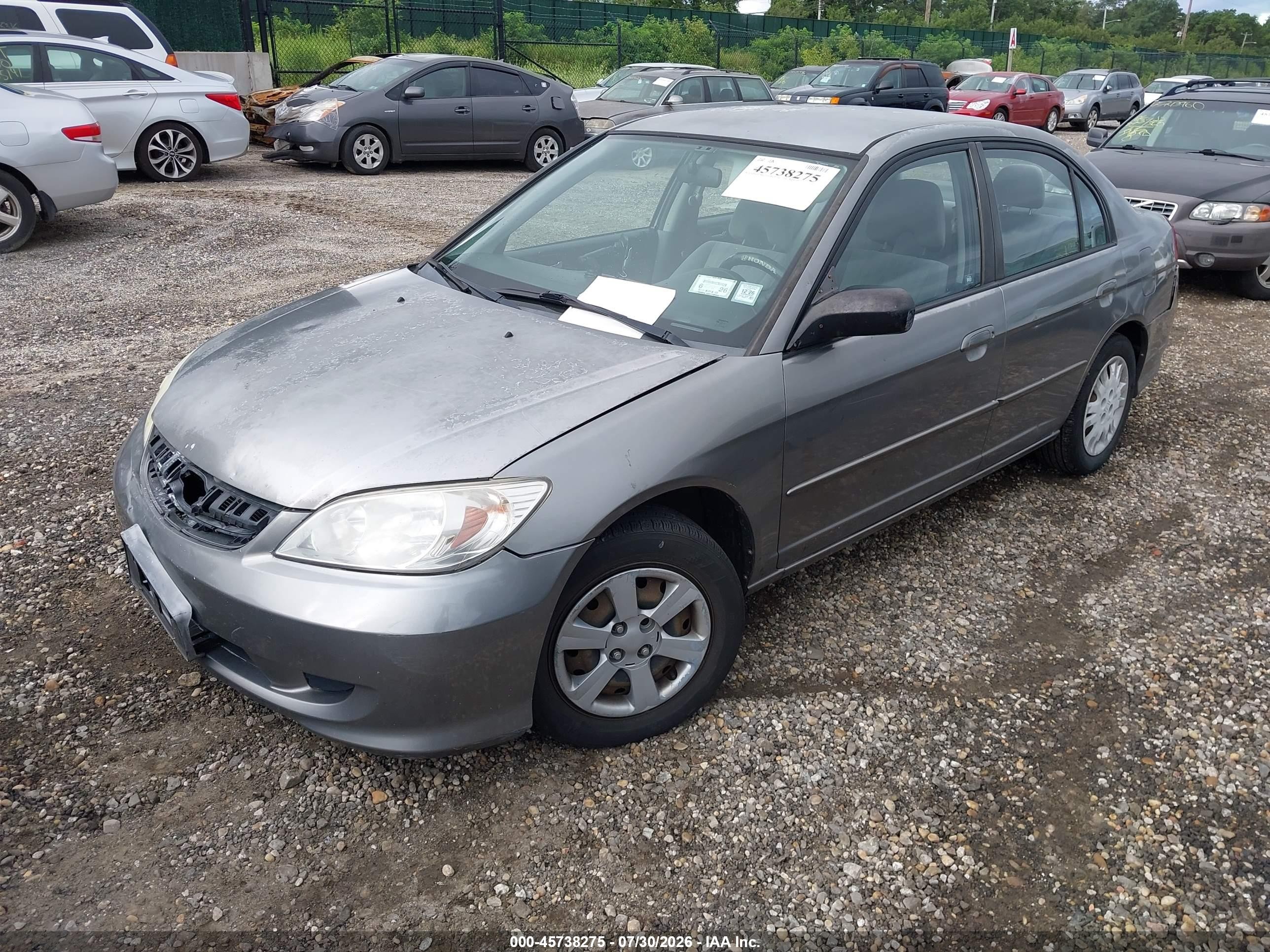 2004 Honda Civic Lx Silver vin: 2HGES16694H561673
