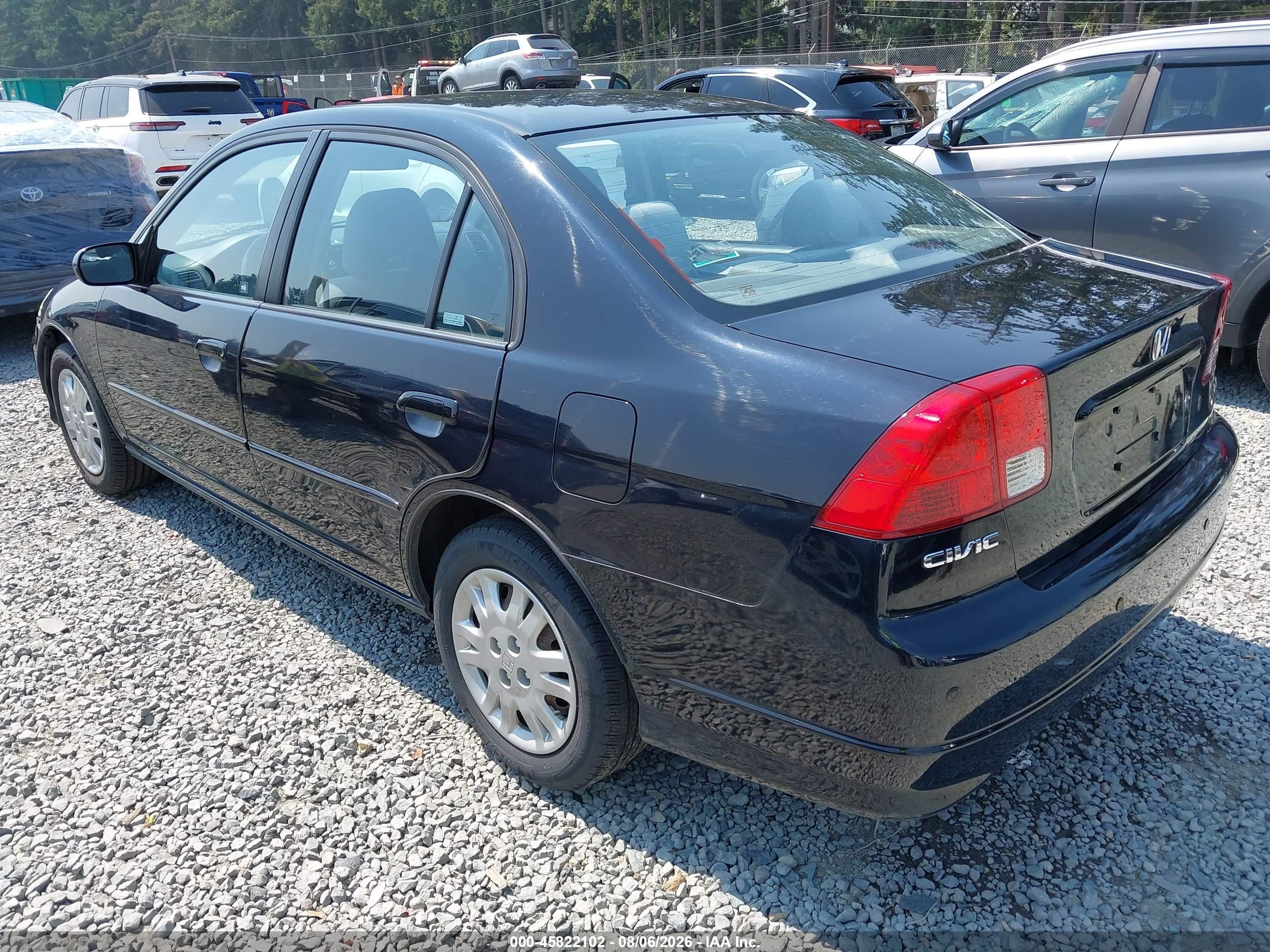 2004 Honda Civic Lx Black vin: 2HGES166X4H505466