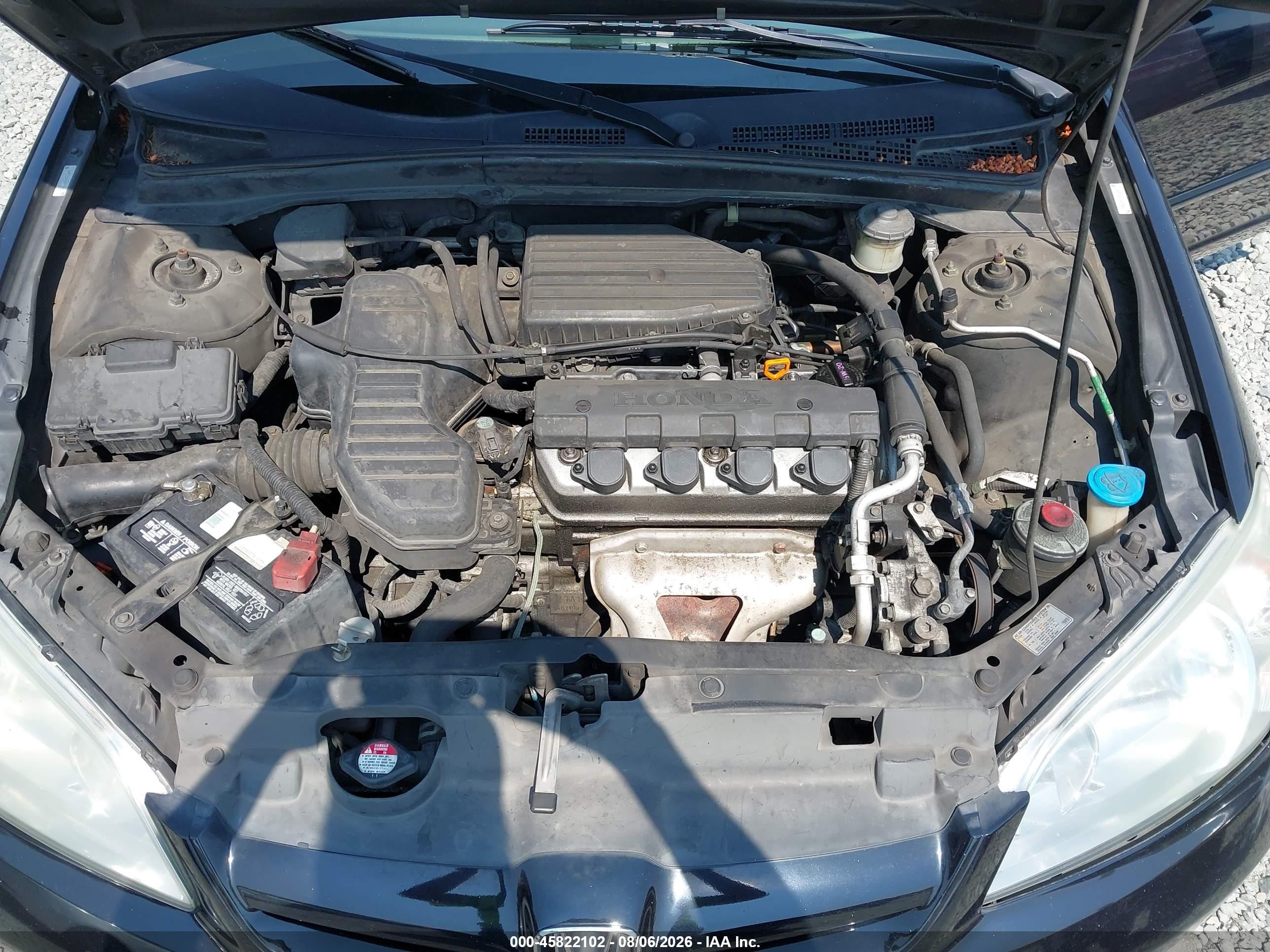 2004 Honda Civic Lx Black vin: 2HGES166X4H505466