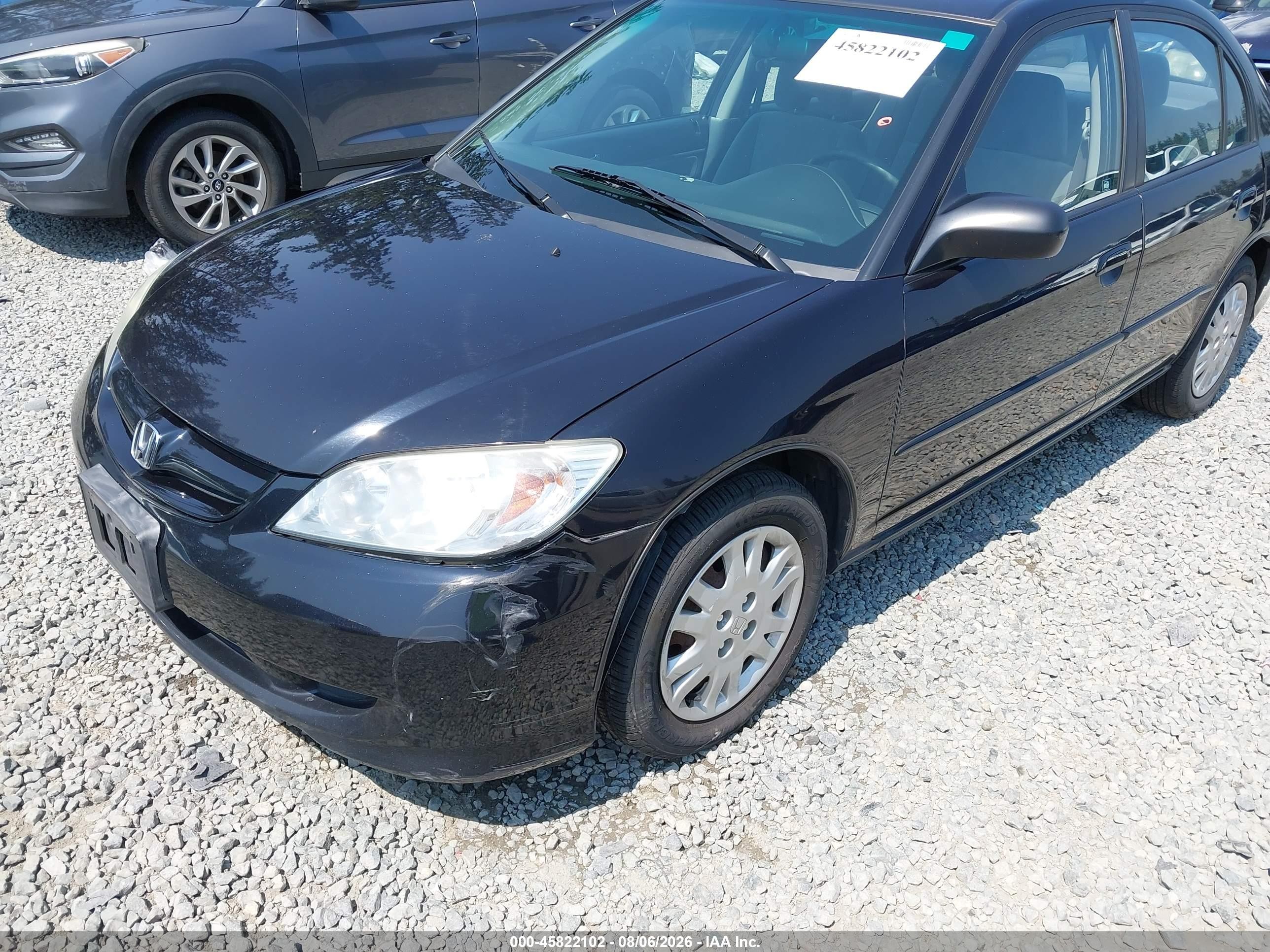 2004 Honda Civic Lx Black vin: 2HGES166X4H505466
