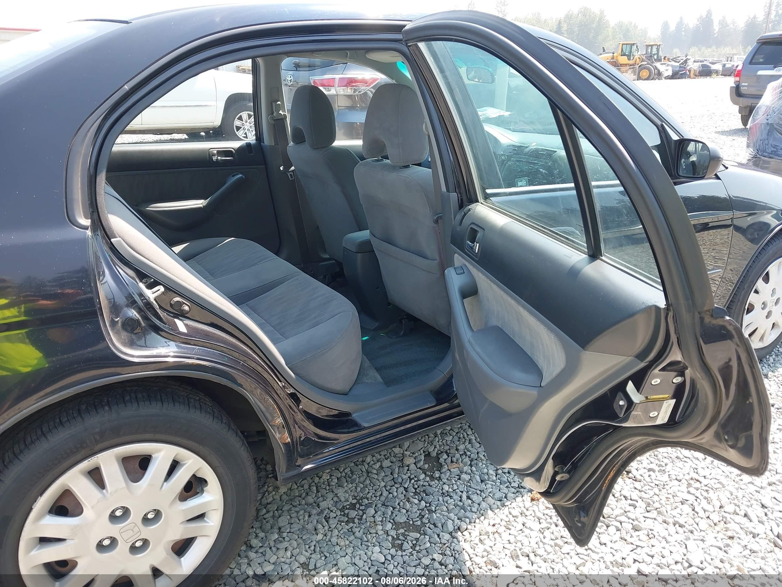2004 Honda Civic Lx Black vin: 2HGES166X4H505466