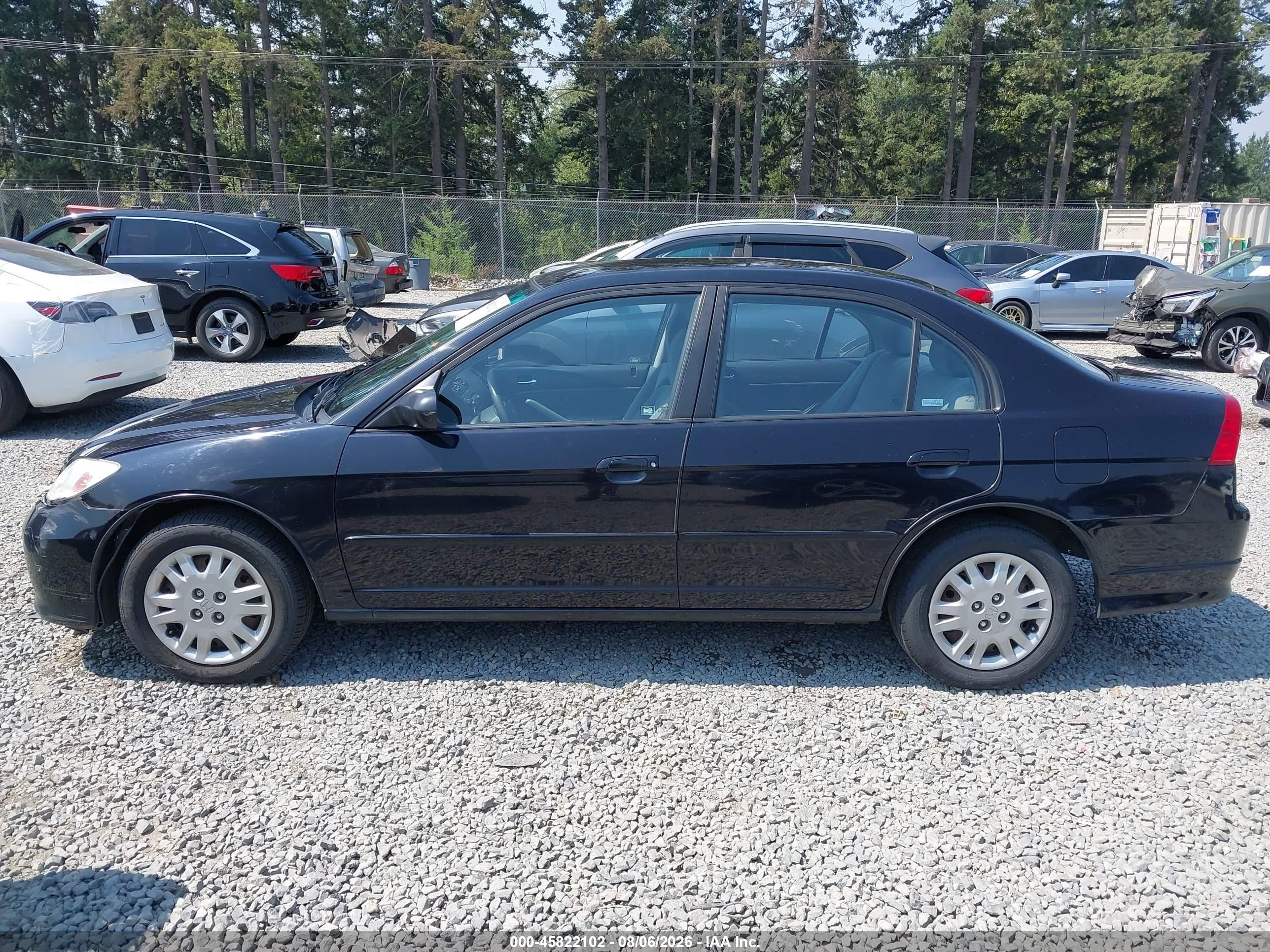 2004 Honda Civic Lx Black vin: 2HGES166X4H505466